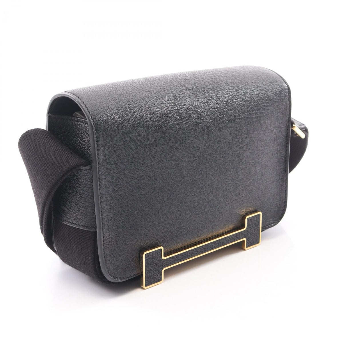 HERMES Geta Shoulder Bag Black Chevre Other Chevre 2101220055820