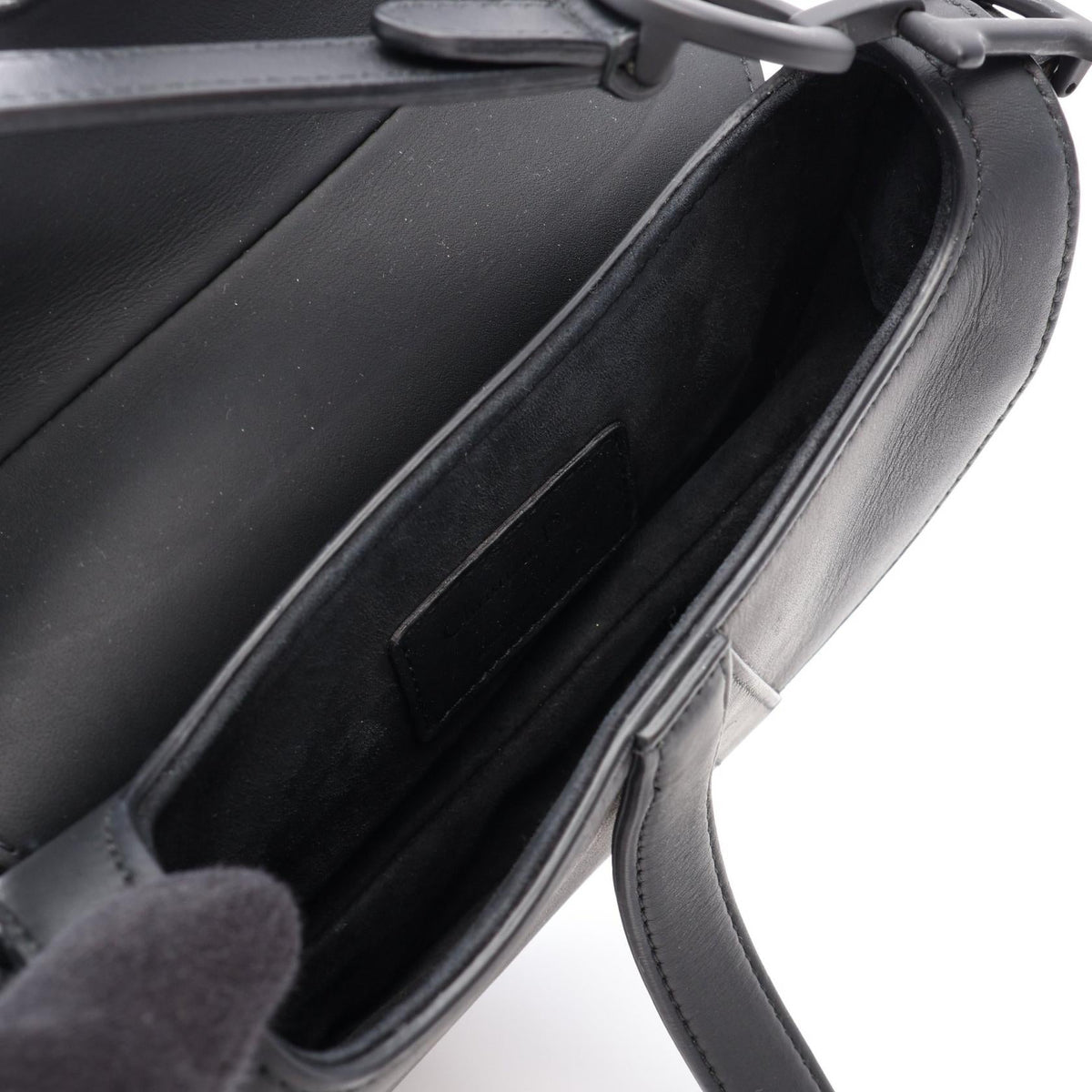 Dior Mini 2-Way Saddlebag Handbag Black leather 2101220005023