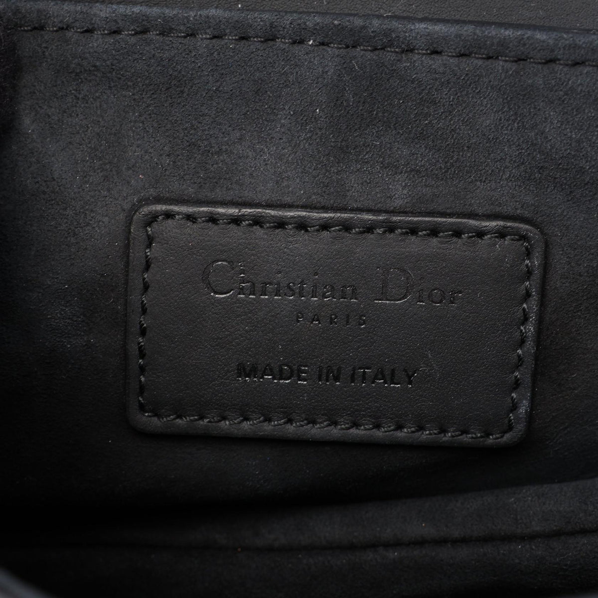 Dior Mini 2-Way Saddlebag Handbag Black leather 2101220005023