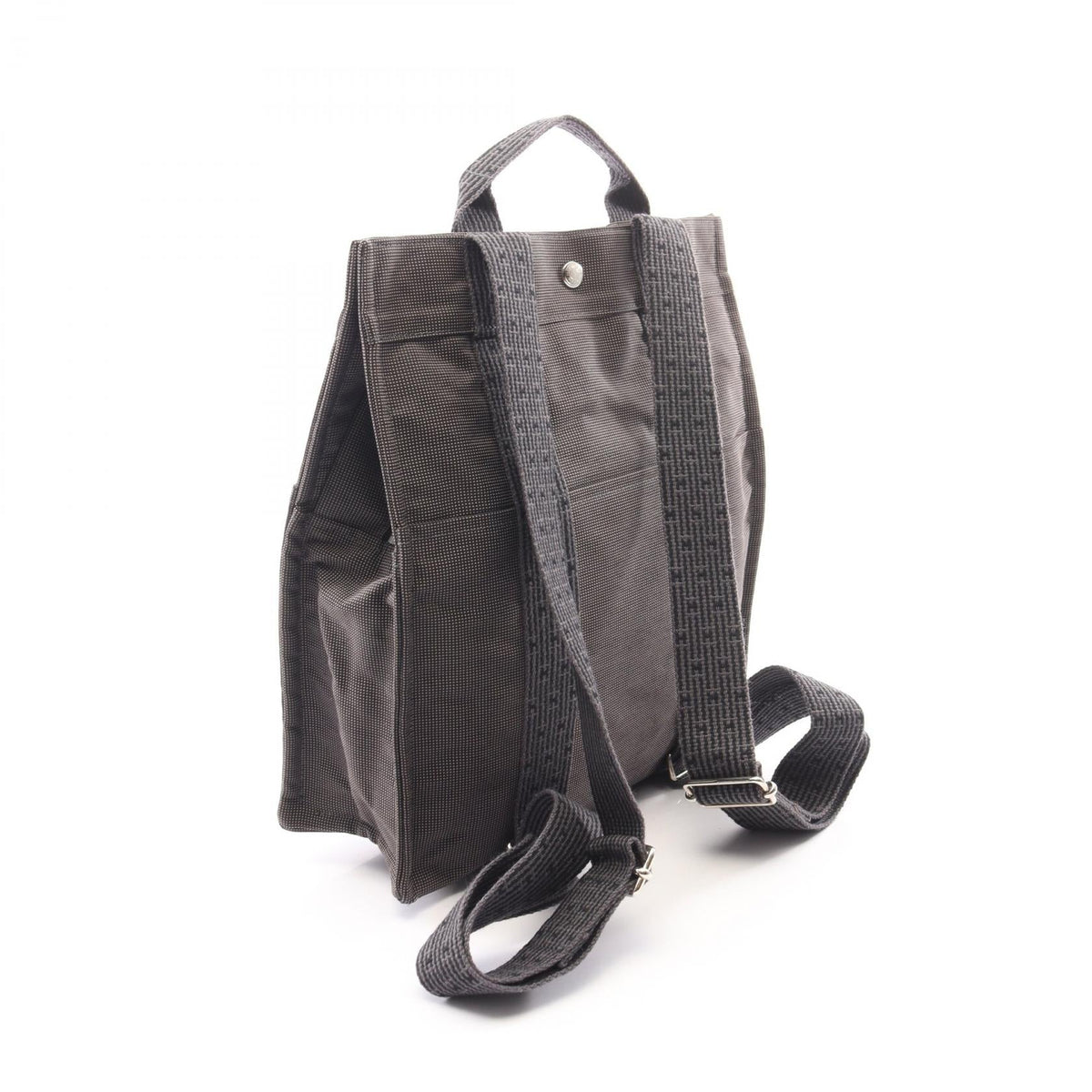 HERMES Herline Ad MM Rucksack Backpack Gray canvas 2101219832586