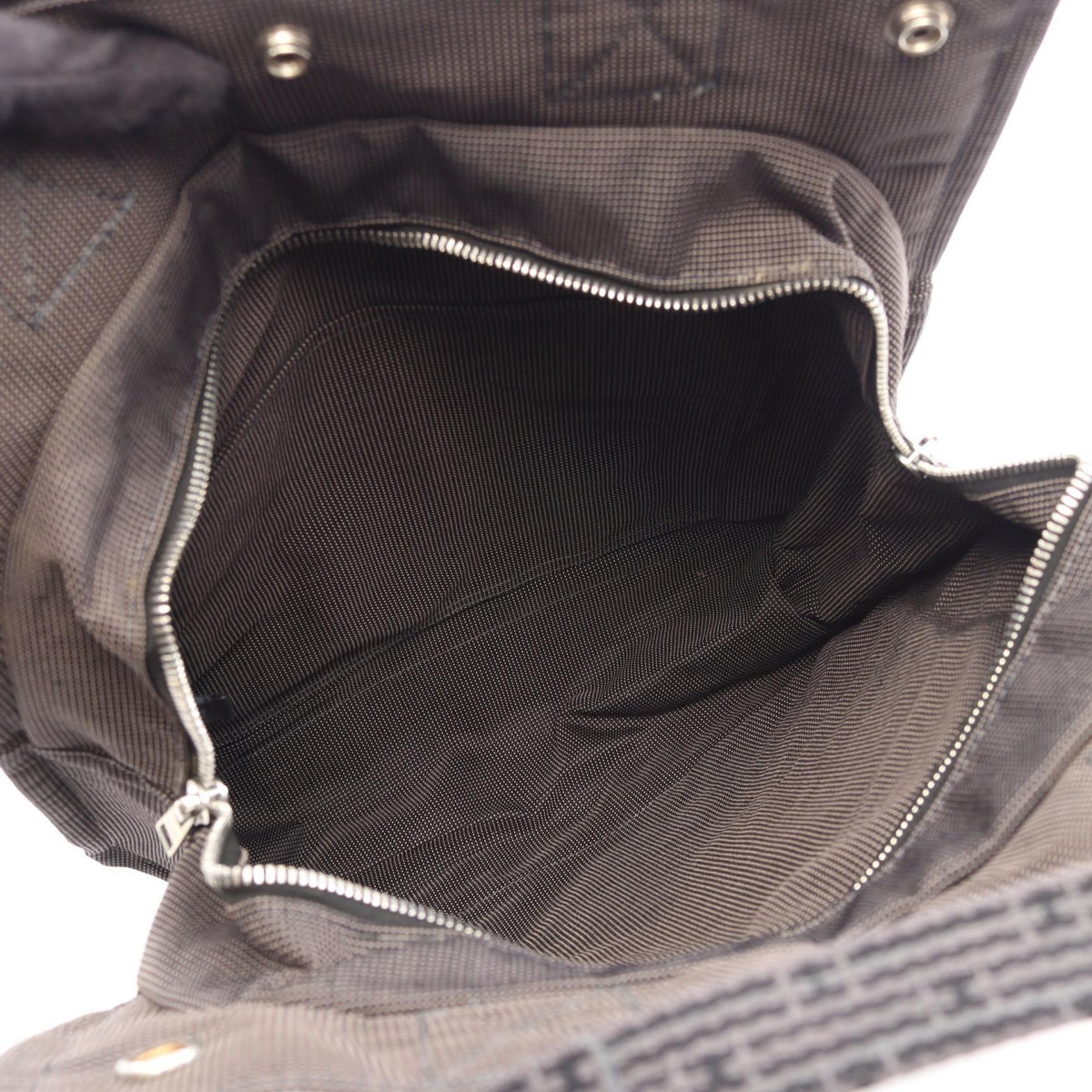 HERMES Herline Ad MM Rucksack Backpack Gray canvas 2101219832586