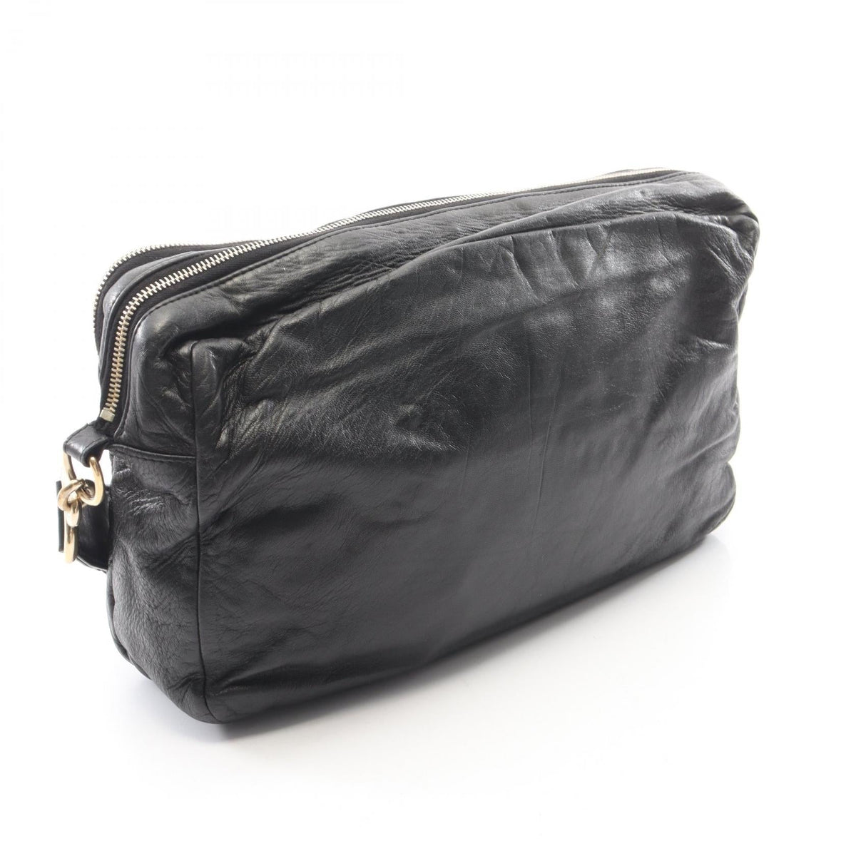 CHANEL Black canvas�leather 2120100035882