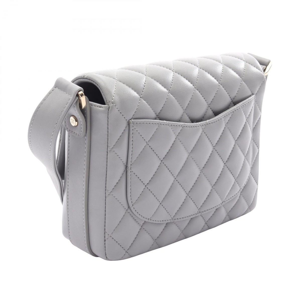 CHANEL Gray Matelasse Frill Lambskin (sheep leather) 2101219864716