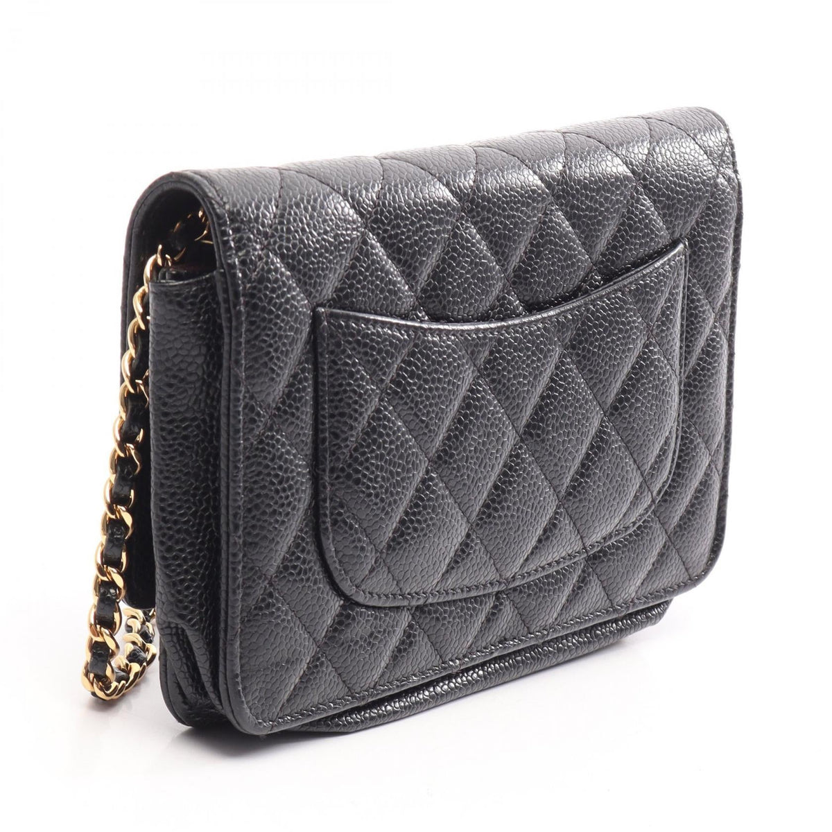 CHANEL Black Matelasse Grained Calfskin leather AP0250 2101219856872