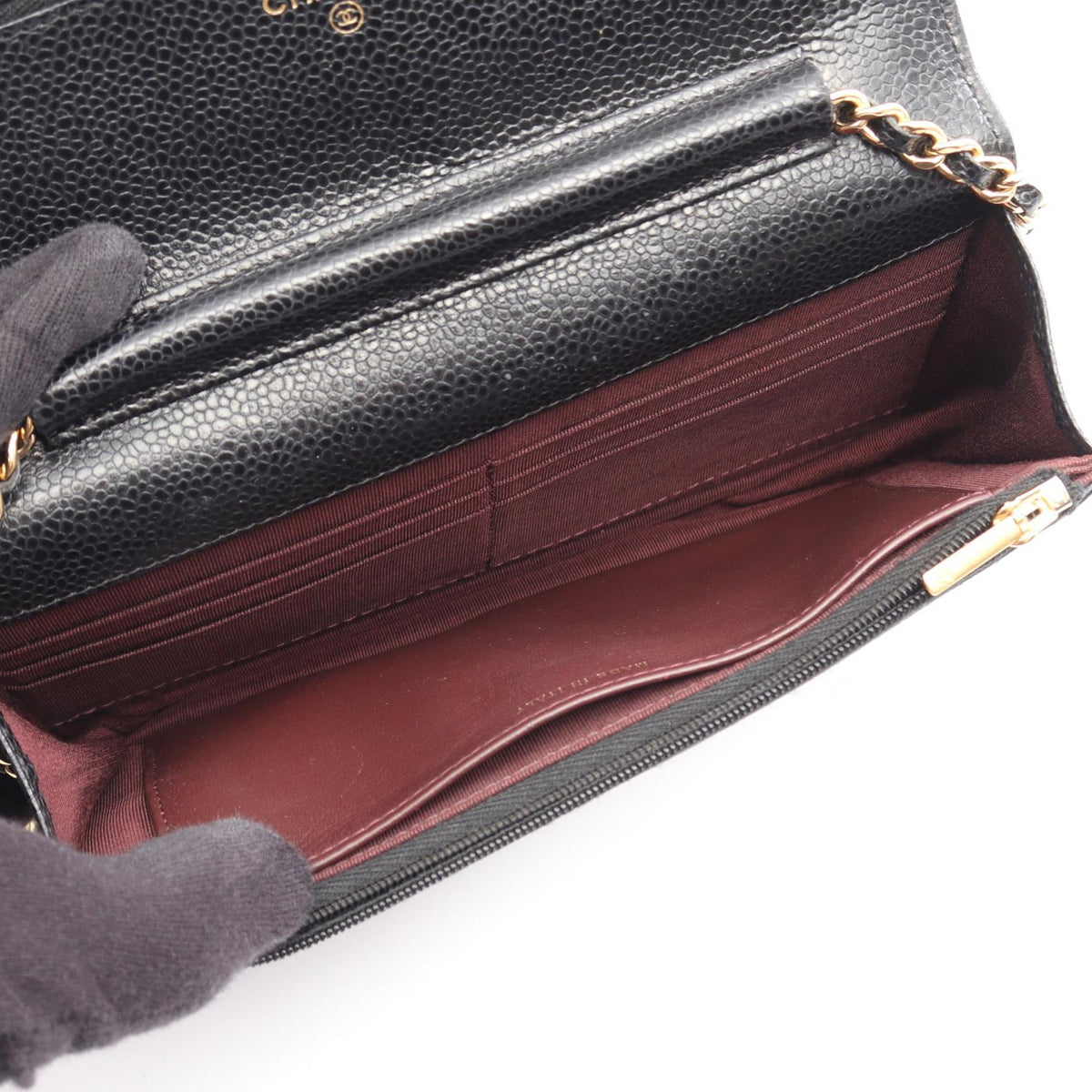 CHANEL Black Matelasse Grained Calfskin leather AP0250 2101219856872