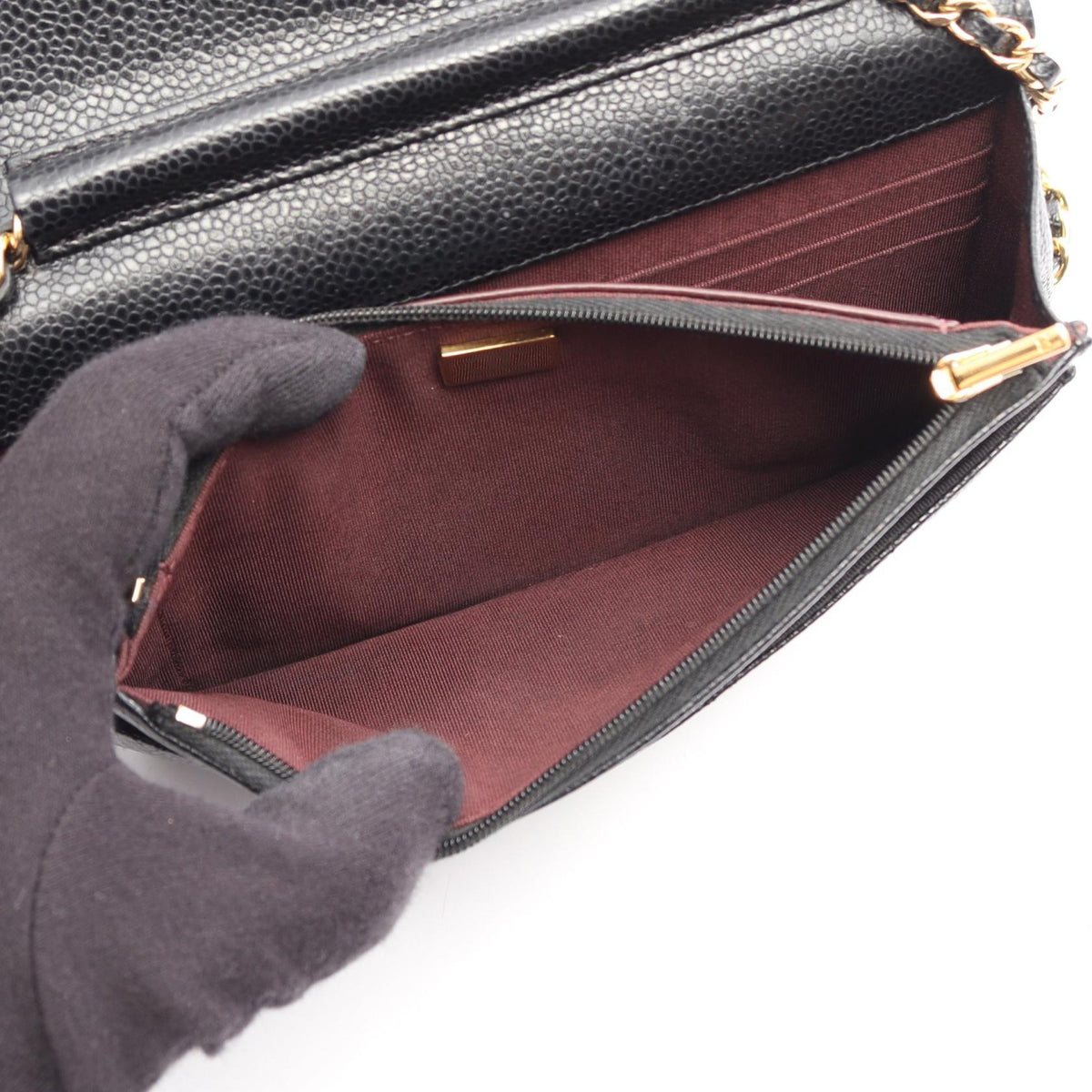 CHANEL Black Matelasse Grained Calfskin leather AP0250 2101219856872