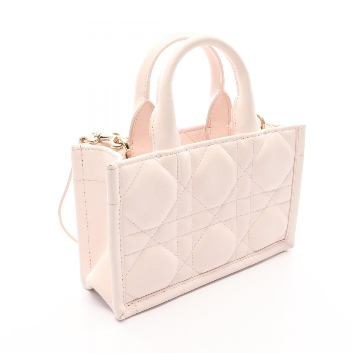 Dior Macro Cannage Book Tote Bag Mini 2WAY Handbag Pink leather S5573OWHP_M413 2101220100728