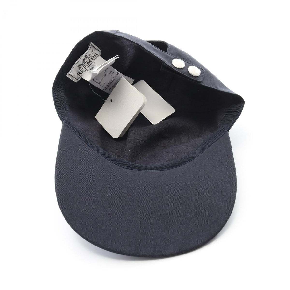 HERMES Irving 2211 cap Navy canvas 2106800604849
