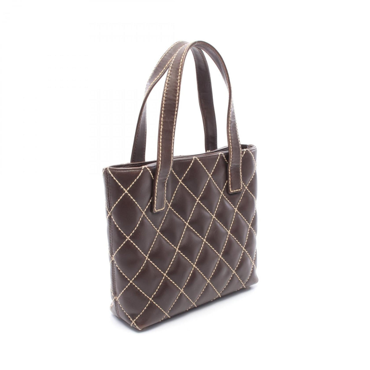 CHANEL Brown Wild stitch leather 2101219910680
