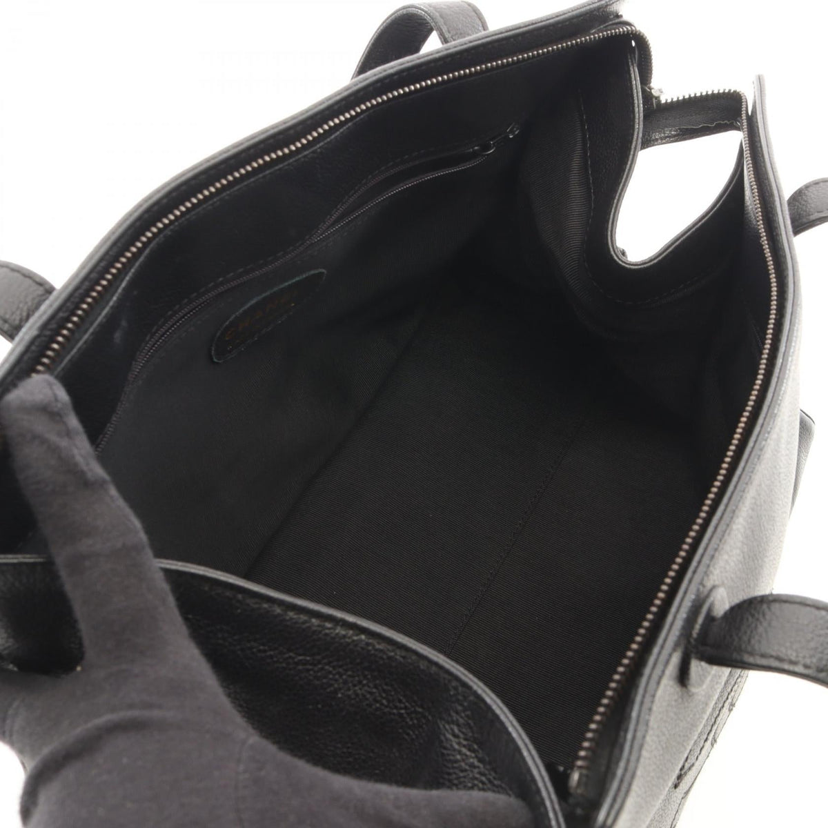 CHANEL Black COCO Mark leather 2101219887265