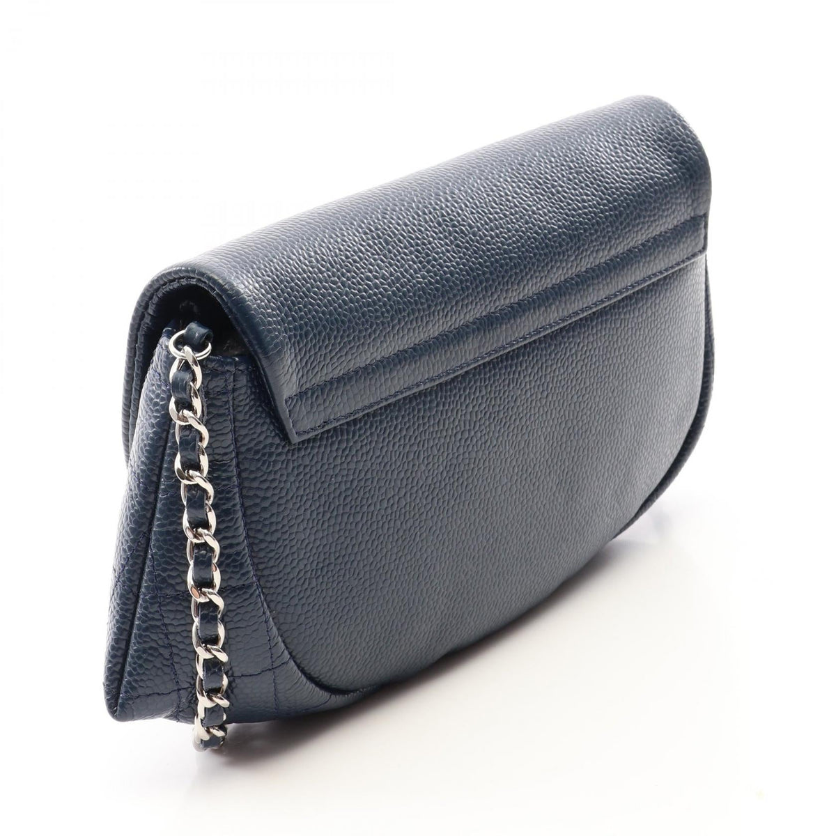 CHANEL Navy Half Moon COCO Mark Grained Calfskin leather A40033 2104102529440