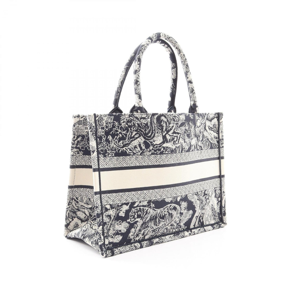 Dior BOOK TOTE Medium Toile de Jouy Tote Bag Navy/White canvas 2101220043568