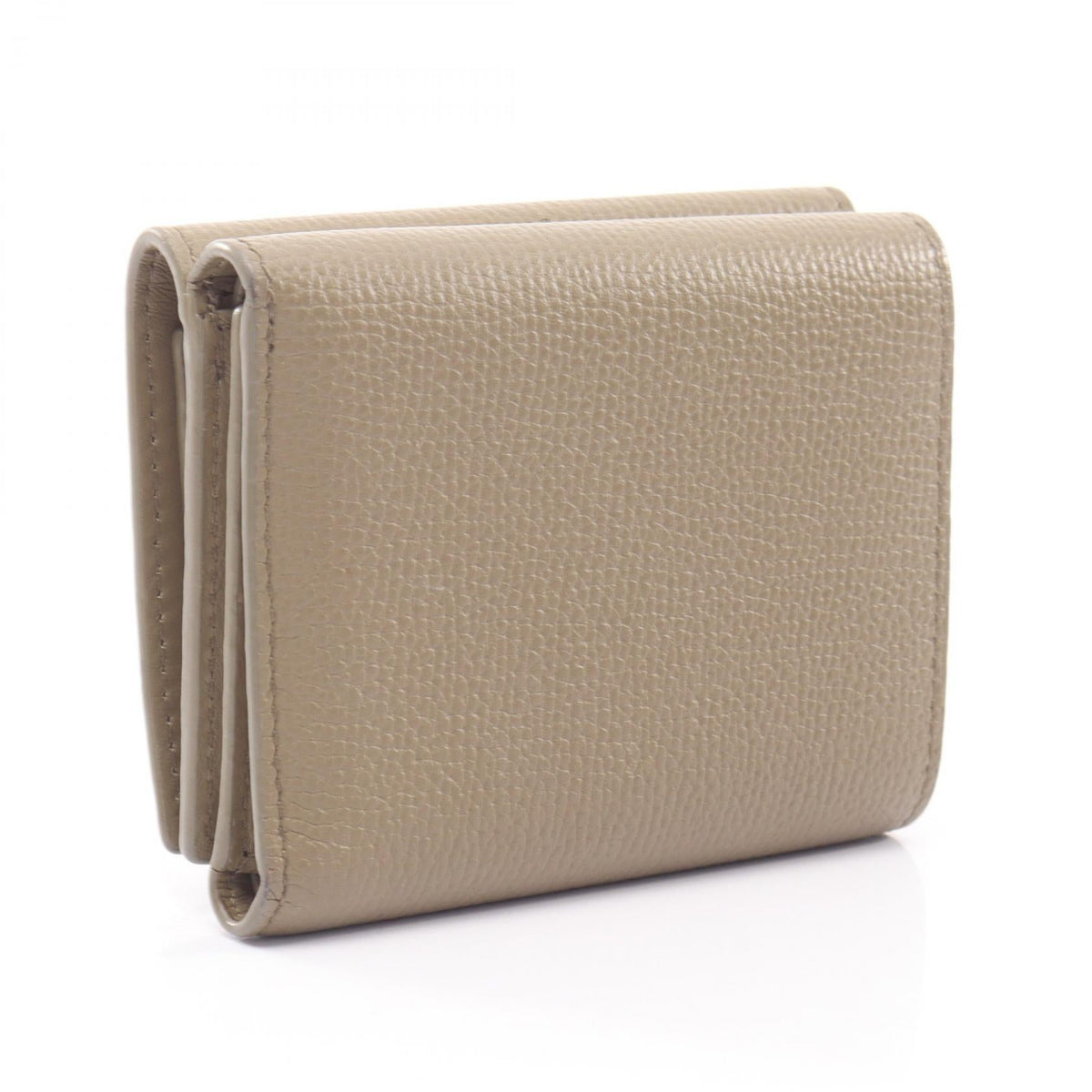 LOEWE Anagram Trifold Wallet Tri-fold wallet Beige leather 2120900136871