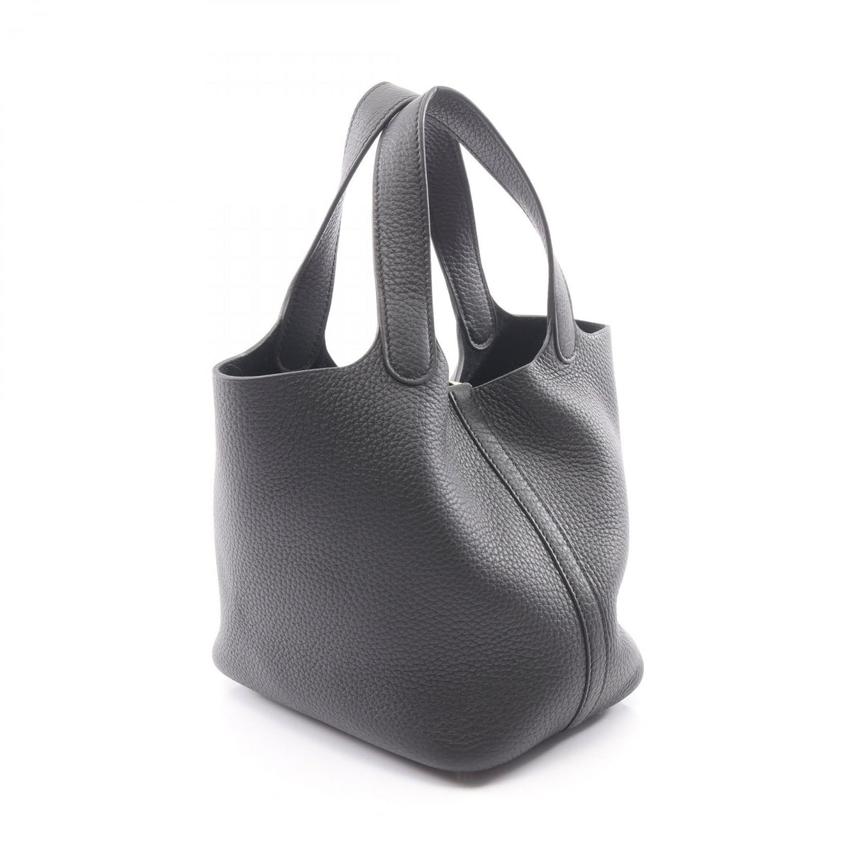 HERMES Picotin Lock PM Handbag Black Taurillon Clemence leather Taurillon Clemence 2104102535052