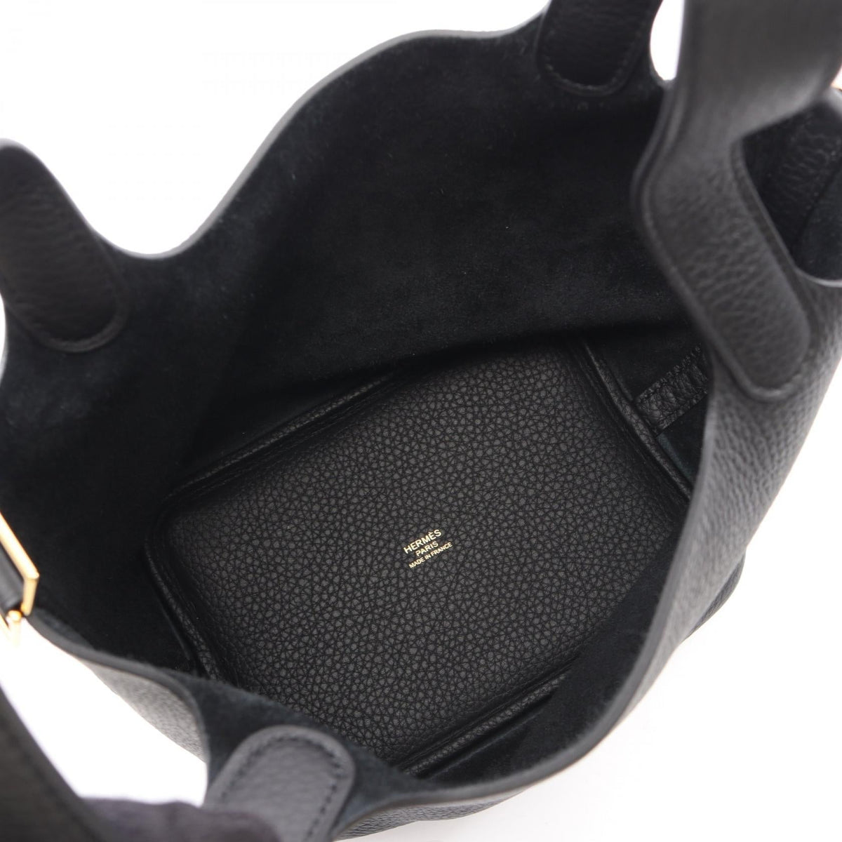 HERMES Picotin Lock PM Handbag Black Taurillon Clemence leather Taurillon Clemence 2104102535052