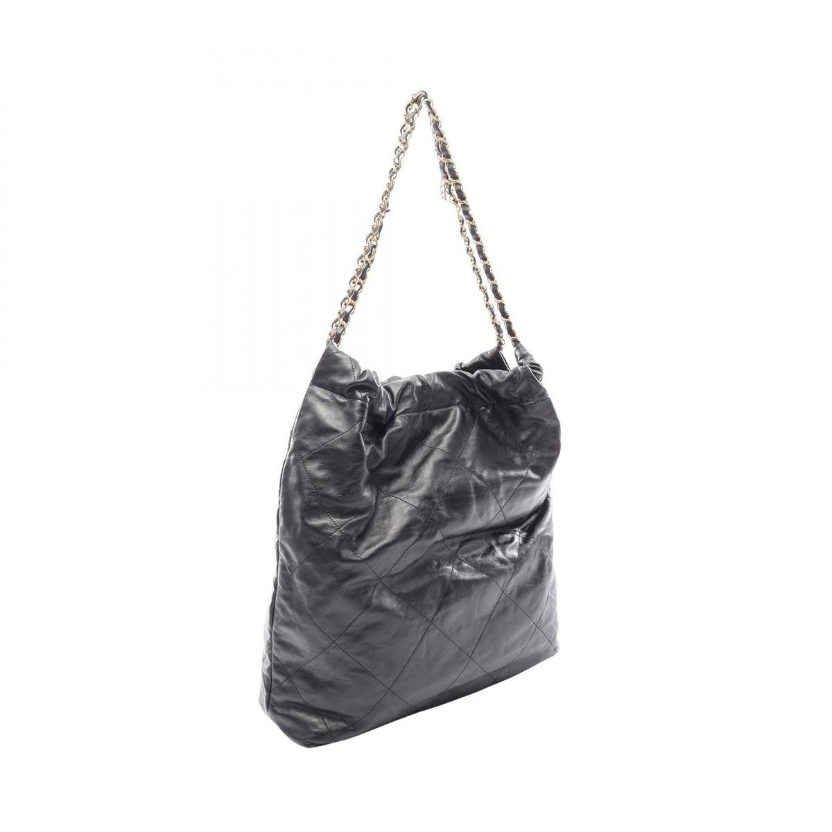 CHANEL Black Matelasse Chanel 22 Large leather AS3262 2106800643527