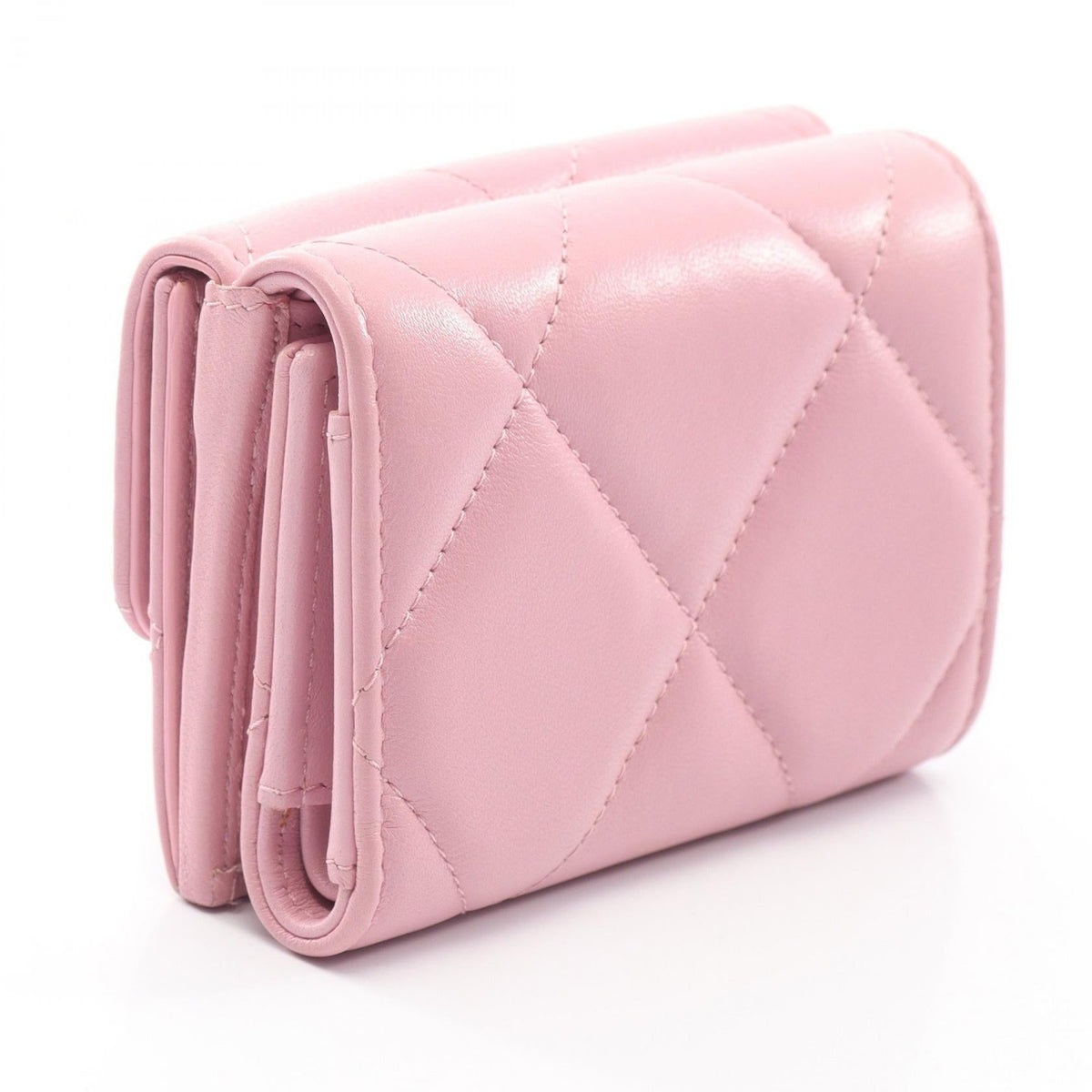 CHANEL Pink 19 dix-neuf 19 small flap wallet Lambskin (sheep leather) 2106800643299