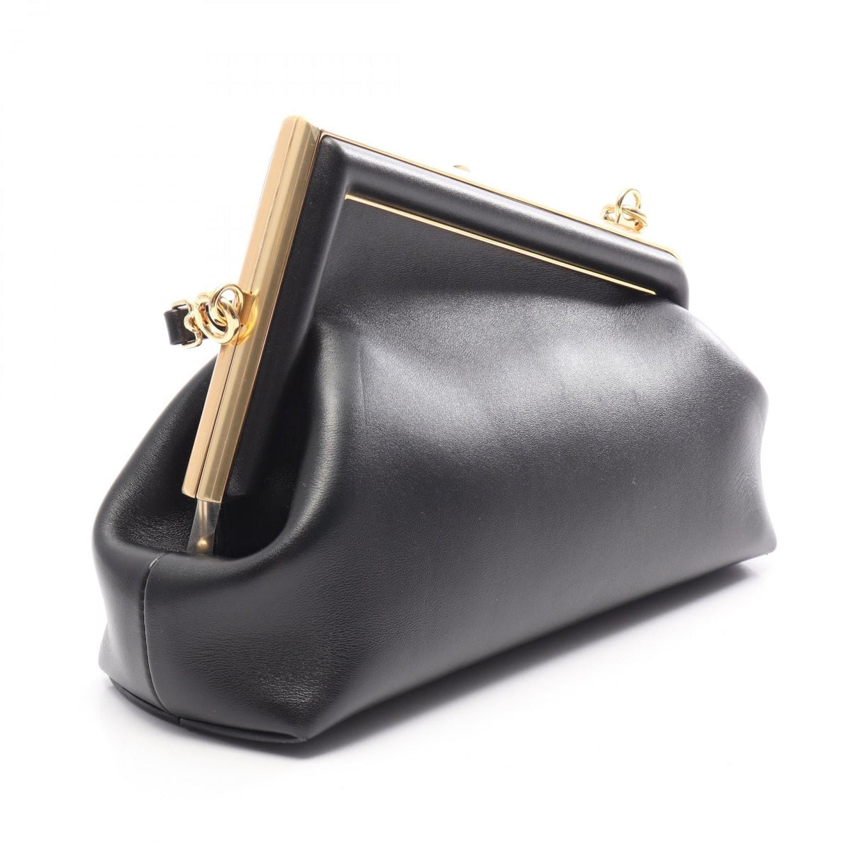 FENDI first small Shoulder Bag Black leather 8BP129 2118900073623
