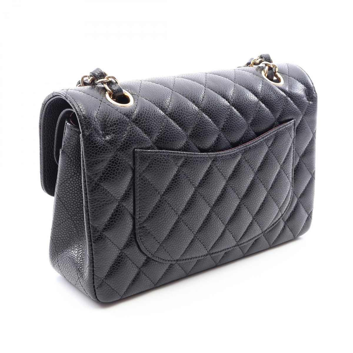 CHANEL Black Matelasse W flap Grained Calfskin leather 2104102536233