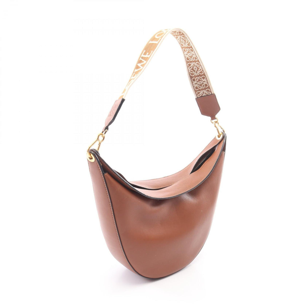 LOEWE Luna Shoulder Bag Brown leather 2101220138073