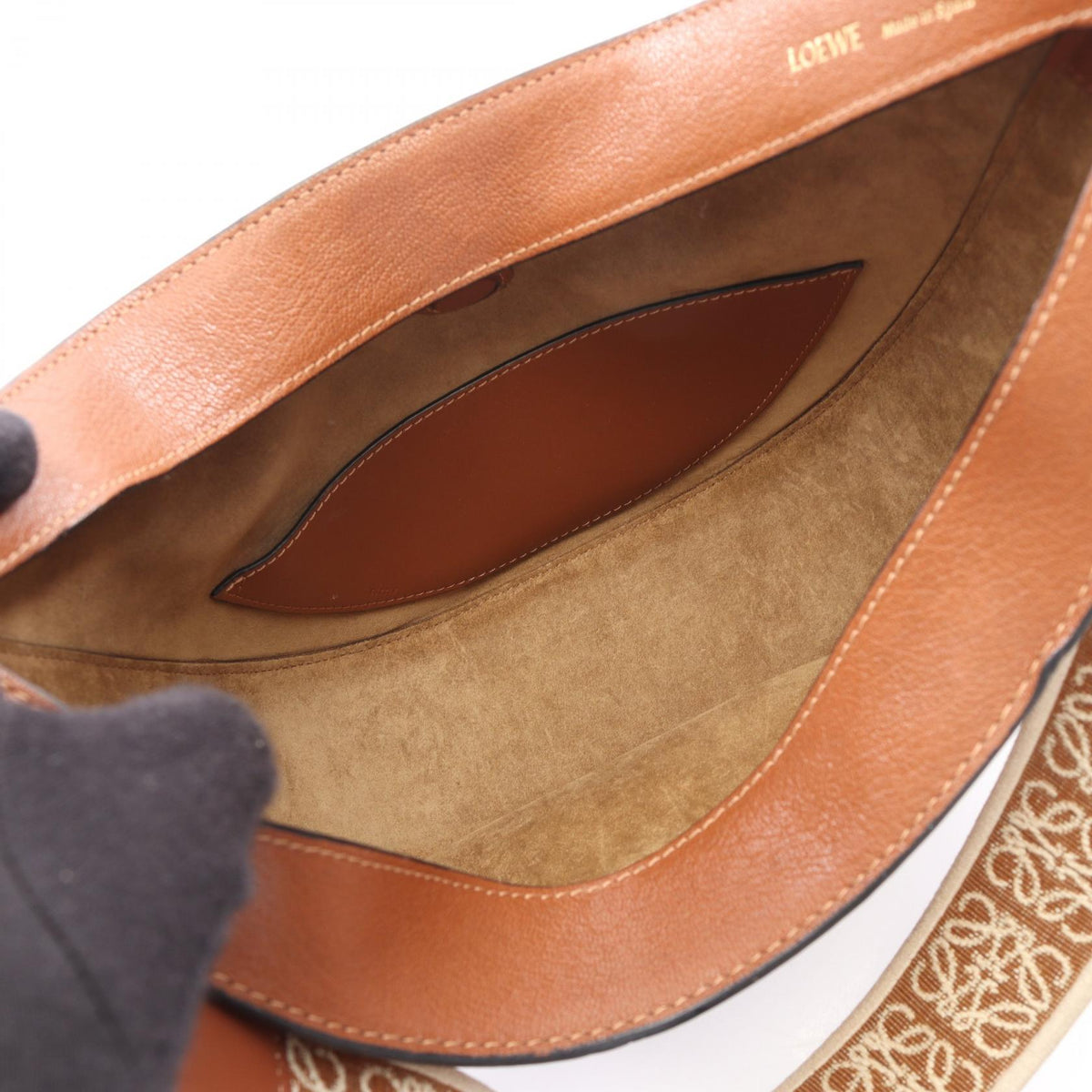 LOEWE Luna Shoulder Bag Brown leather 2101220138073
