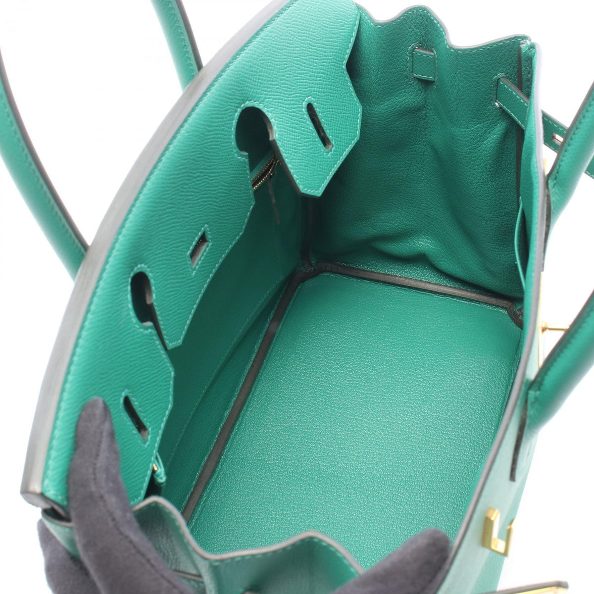 HERMES Birkin 30 HandbagVert vertigo Vert vertigo Green Epsom leather Epsom 2120300058889