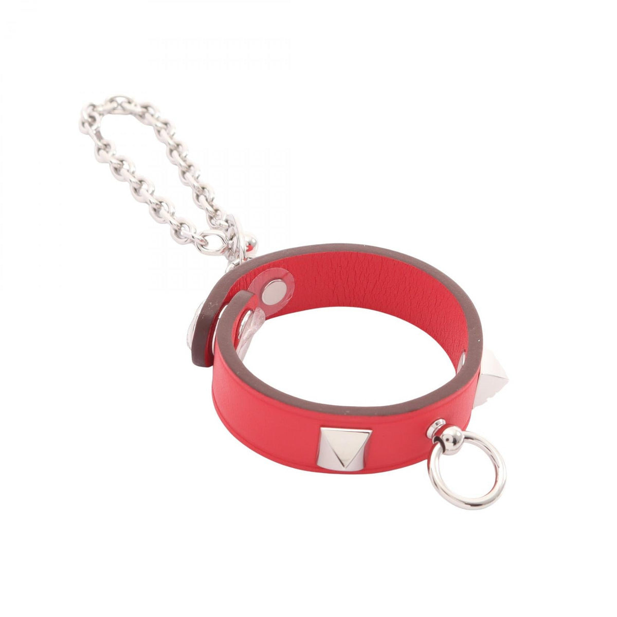 HERMES Rival charm Red Vaux Swift leather Other Swift leather / Metal 2101220019662