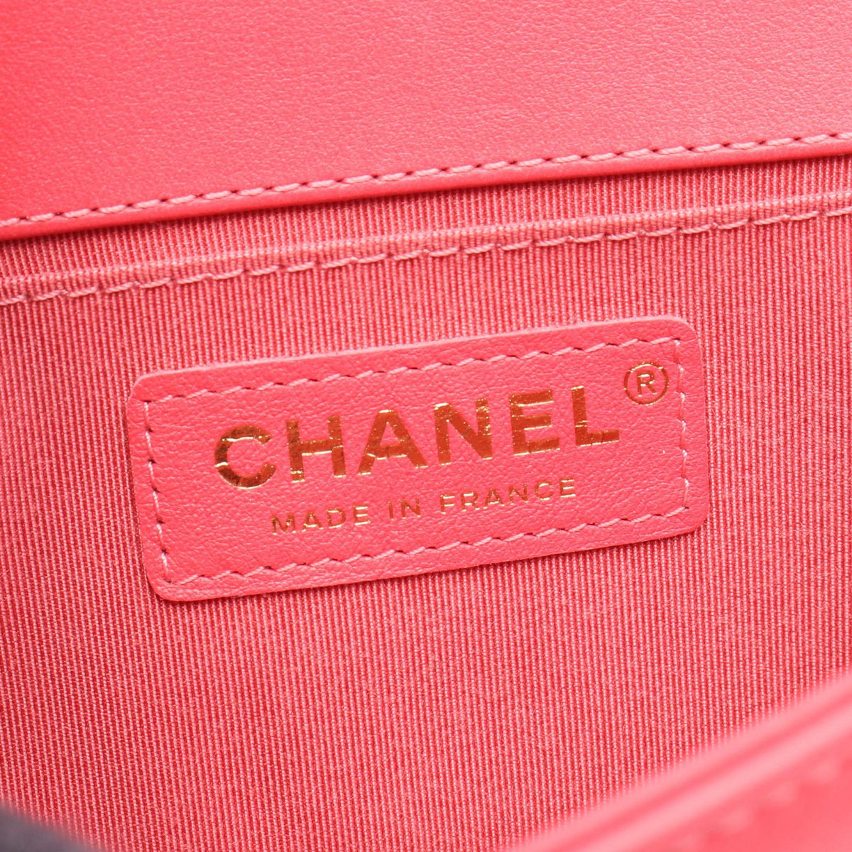 CHANEL Pink Boy Chanel Small Chevron V Stitch leather A67085 2101219889498