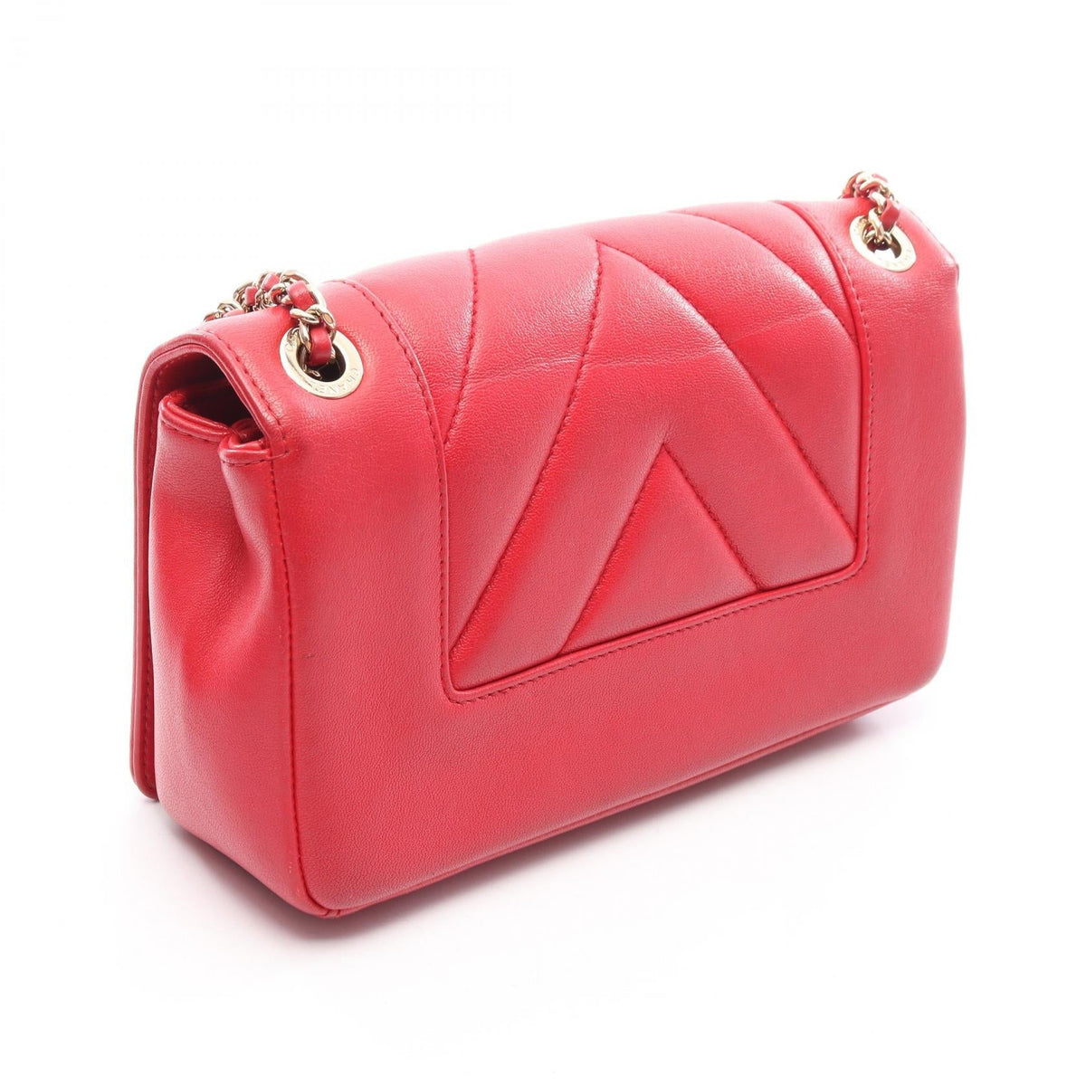 CHANEL Red Chevron V Stitch leather 2101219860855