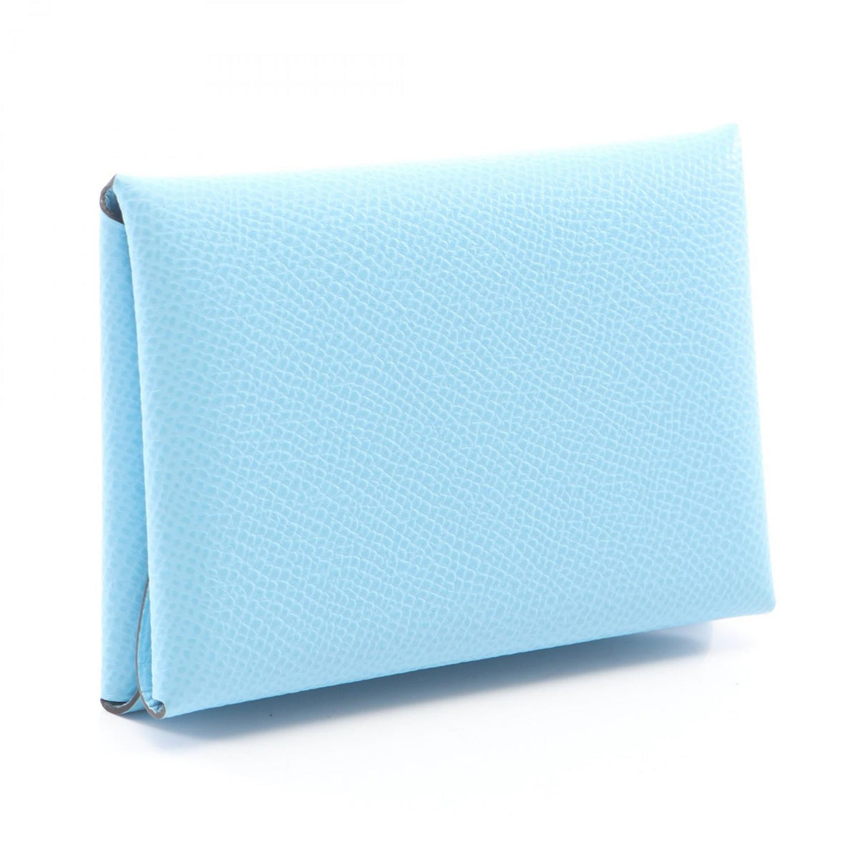 HERMES Calvi duo coin purse Blue Celeste Epsom leather Epsom 2101220102845