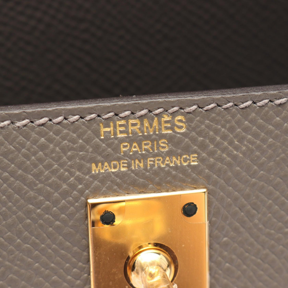 HERMES Kelly 25 (External Stitching) 2-Way HandbagGrimayer Grimayer Gray Epsom leather Epsom 2104102533171