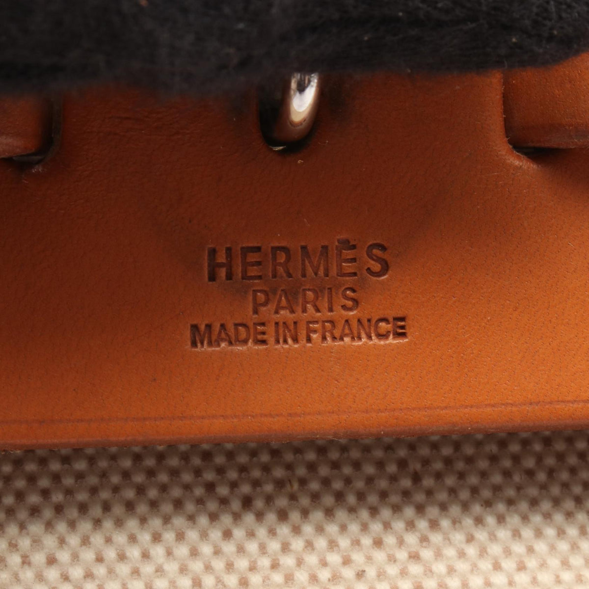 HERMES Herbag MM HandbagEcru Ecru Beige/Brown Toile H canvas leather Toile H / Vache leather Hunter 2101219991948