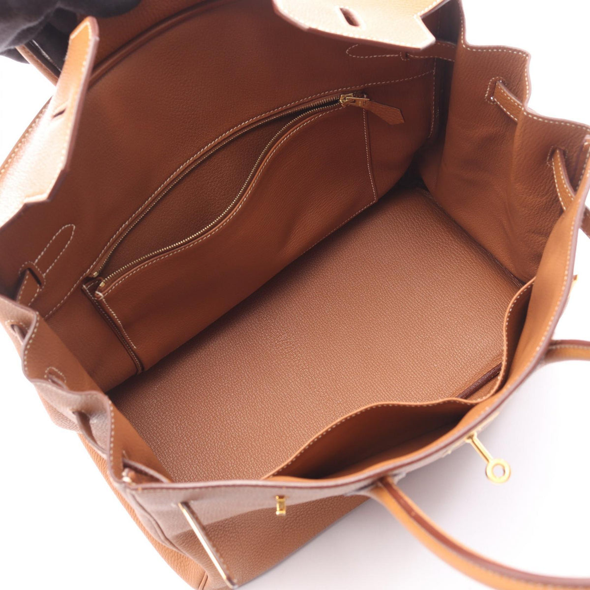HERMES Birkin 35 HandbagGold Gold Brown Togo leather leather Togo leather 2107601150146