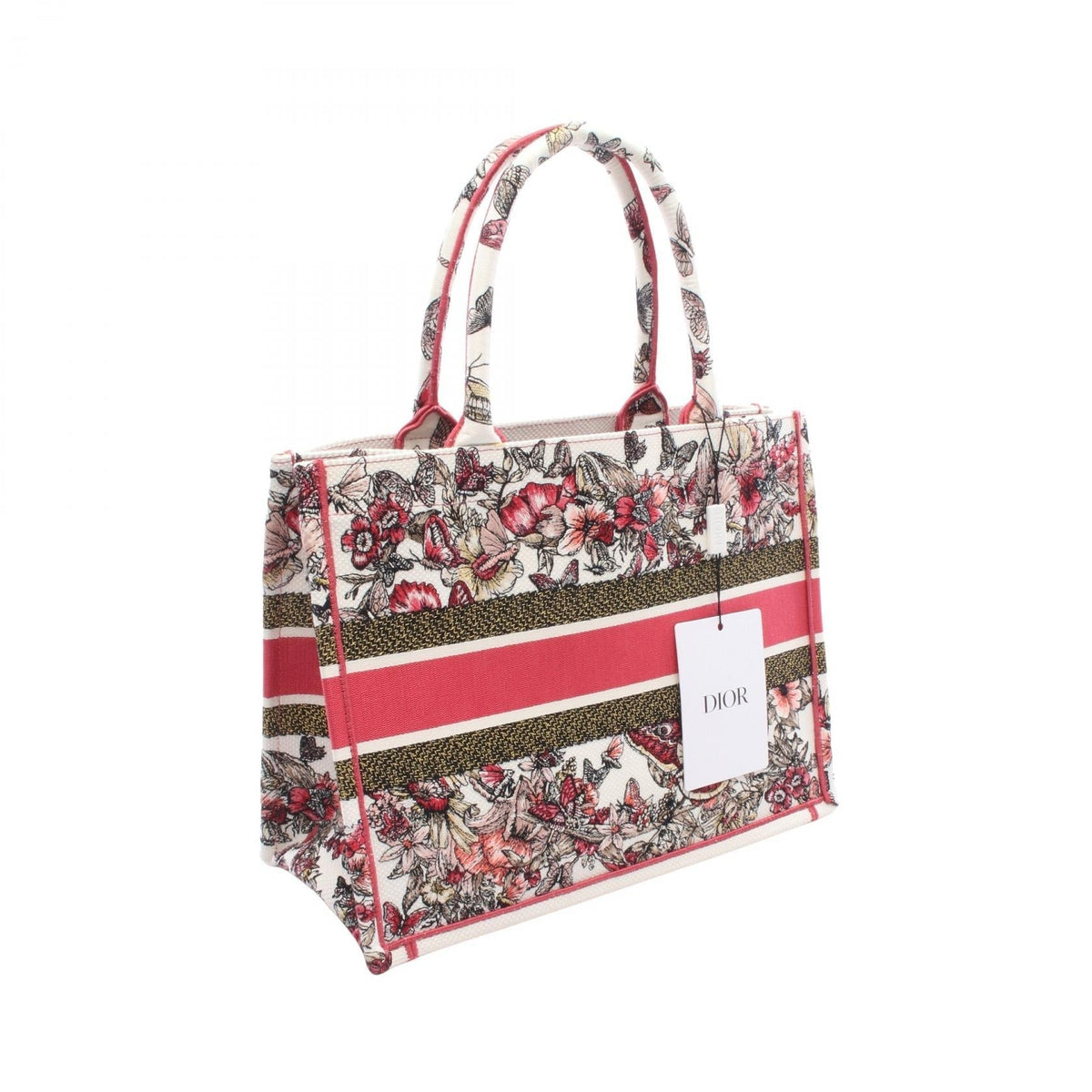 Dior BOOK TOTE Medium Tote Bag White/Pink/Multicolor canvas M1296ZRHQ_M884 2120300057837