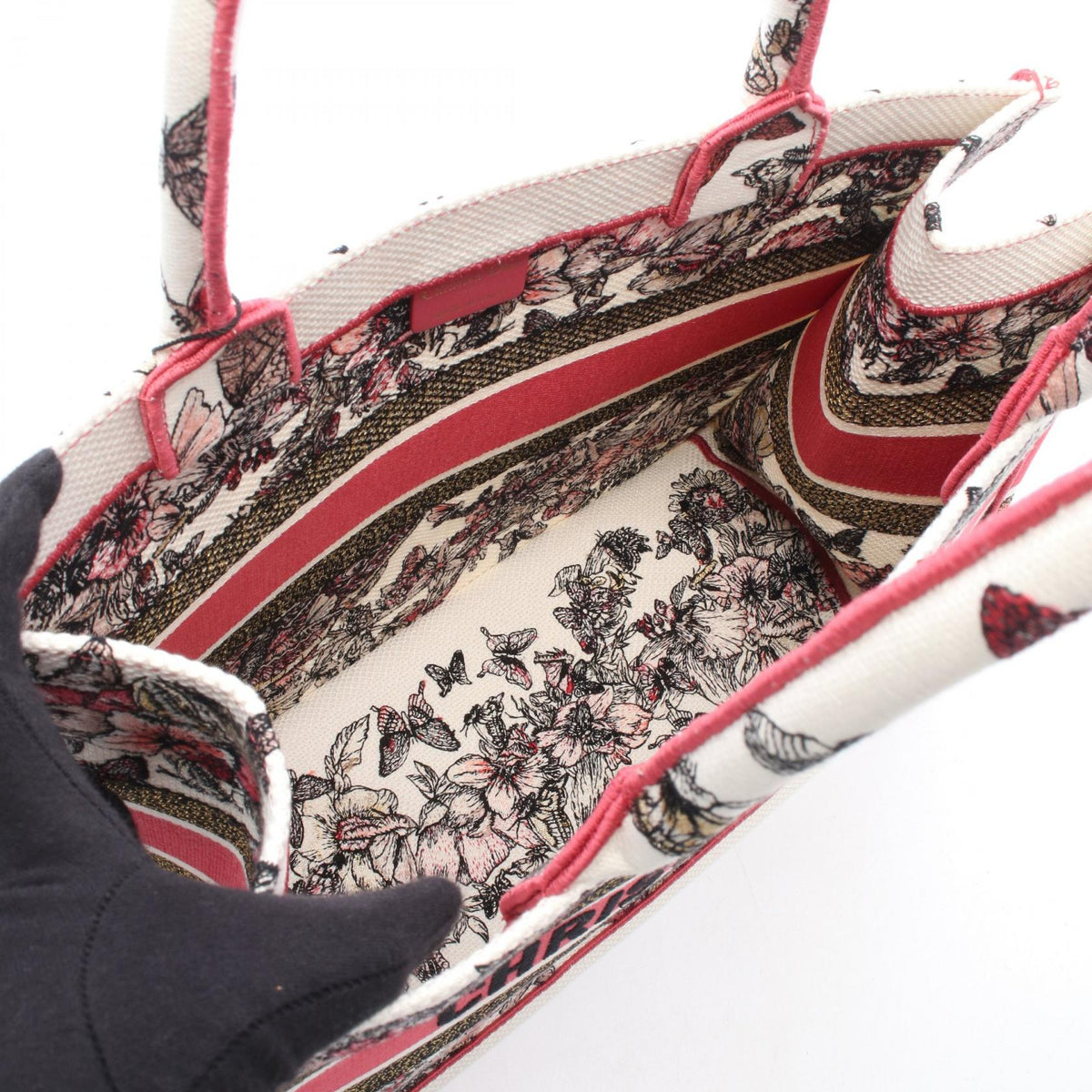 Dior BOOK TOTE Medium Tote Bag White/Pink/Multicolor canvas M1296ZRHQ_M884 2120300057837