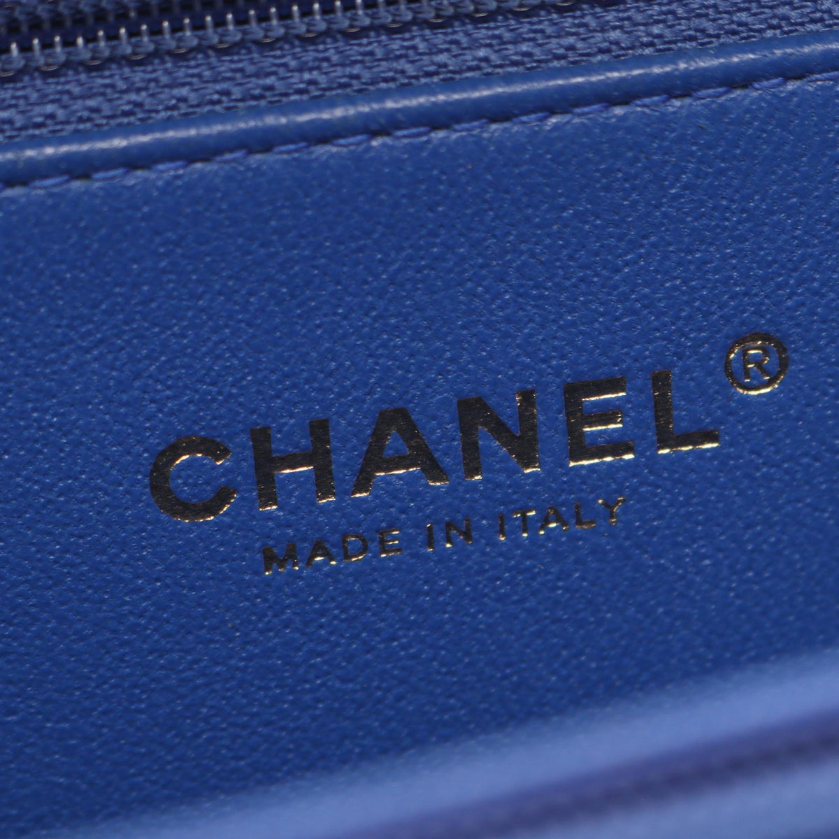 CHANEL Blue/White/Red CC Figley Vanity Bag Grained Calfskin leather 2101220074029