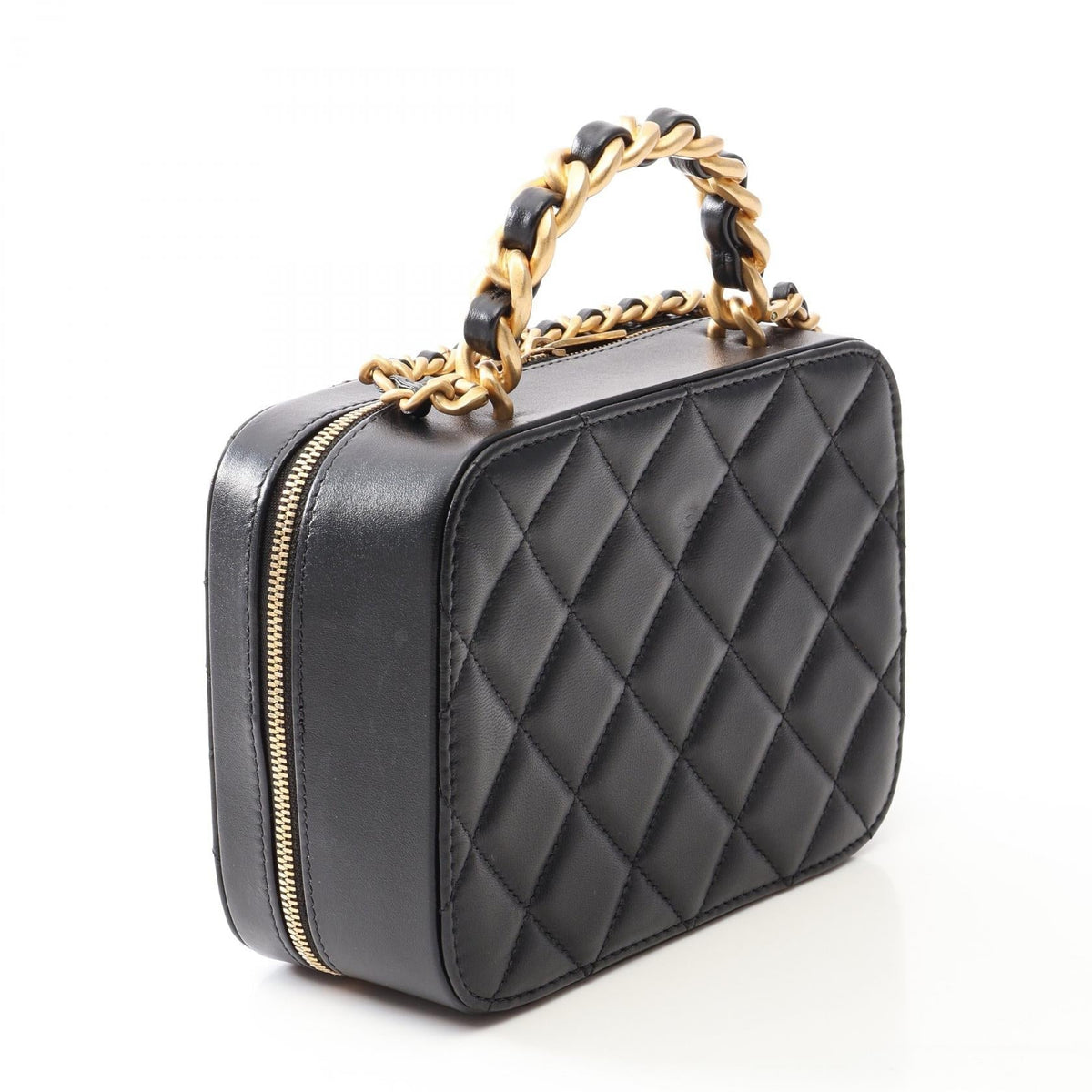 CHANEL Black Matelasse vanity Lambskin (sheep leather) AS3318 2106800636482