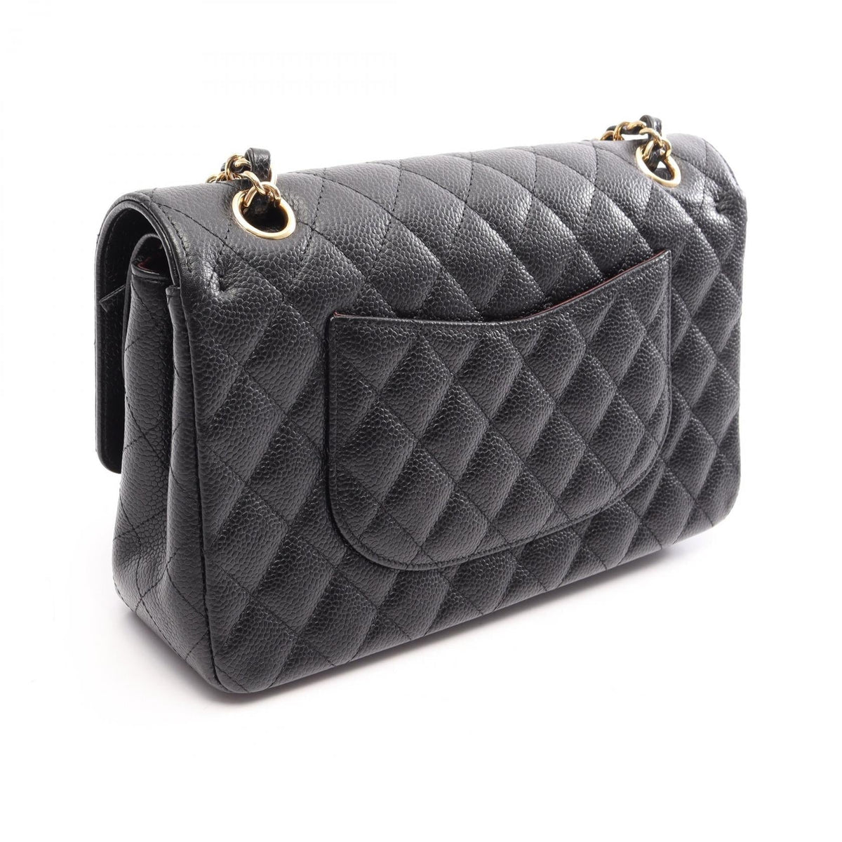 CHANEL Black Matelasse W flap Grained Calfskin leather 2101220124045