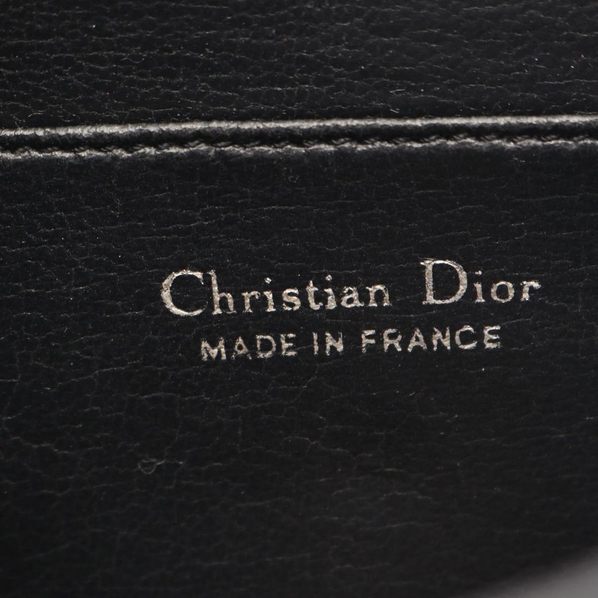 Christian Dior CD logo Shoulder Bag Black leather 2101220012106