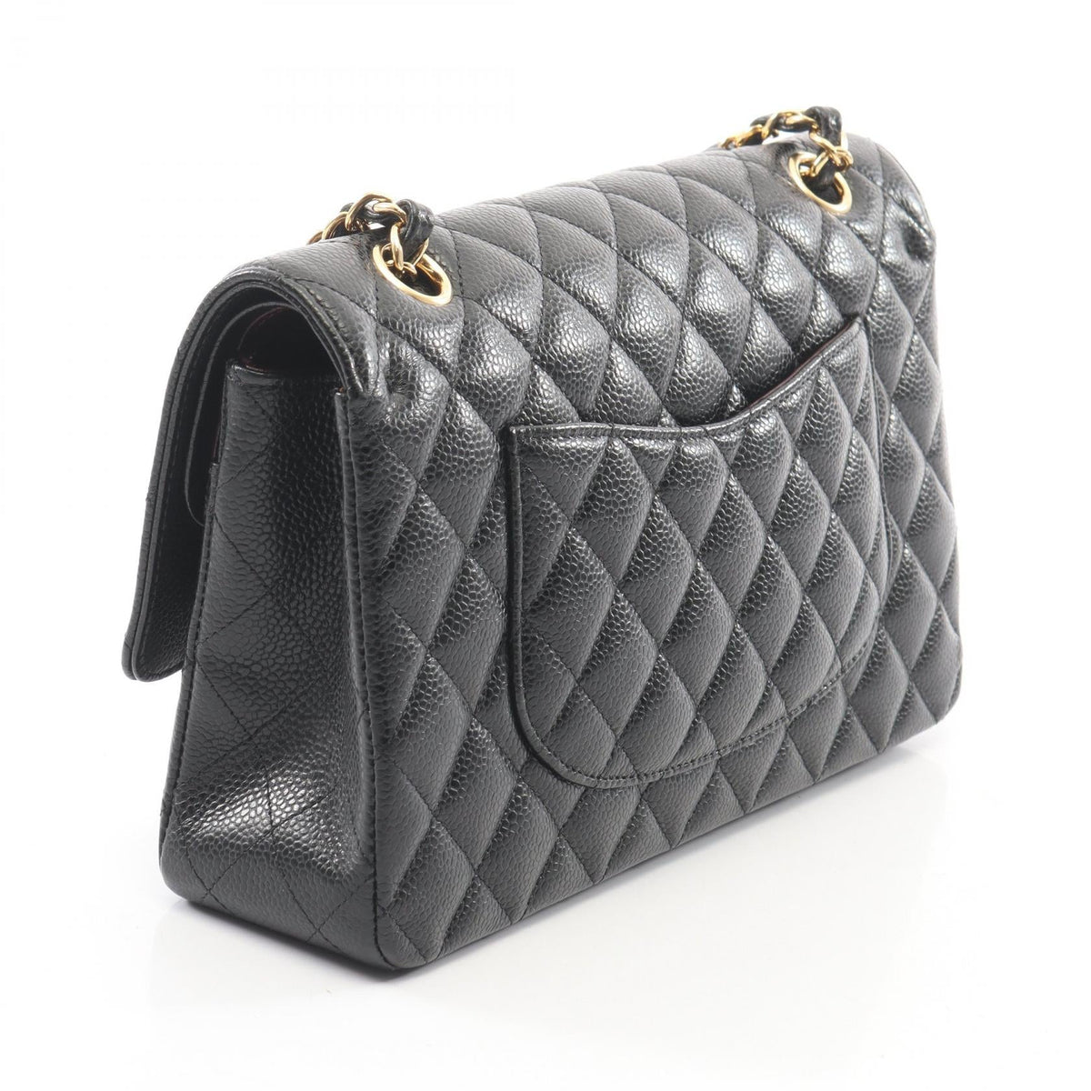 CHANEL Black Matelasse W flap Grained Calfskin leather 2101220038014
