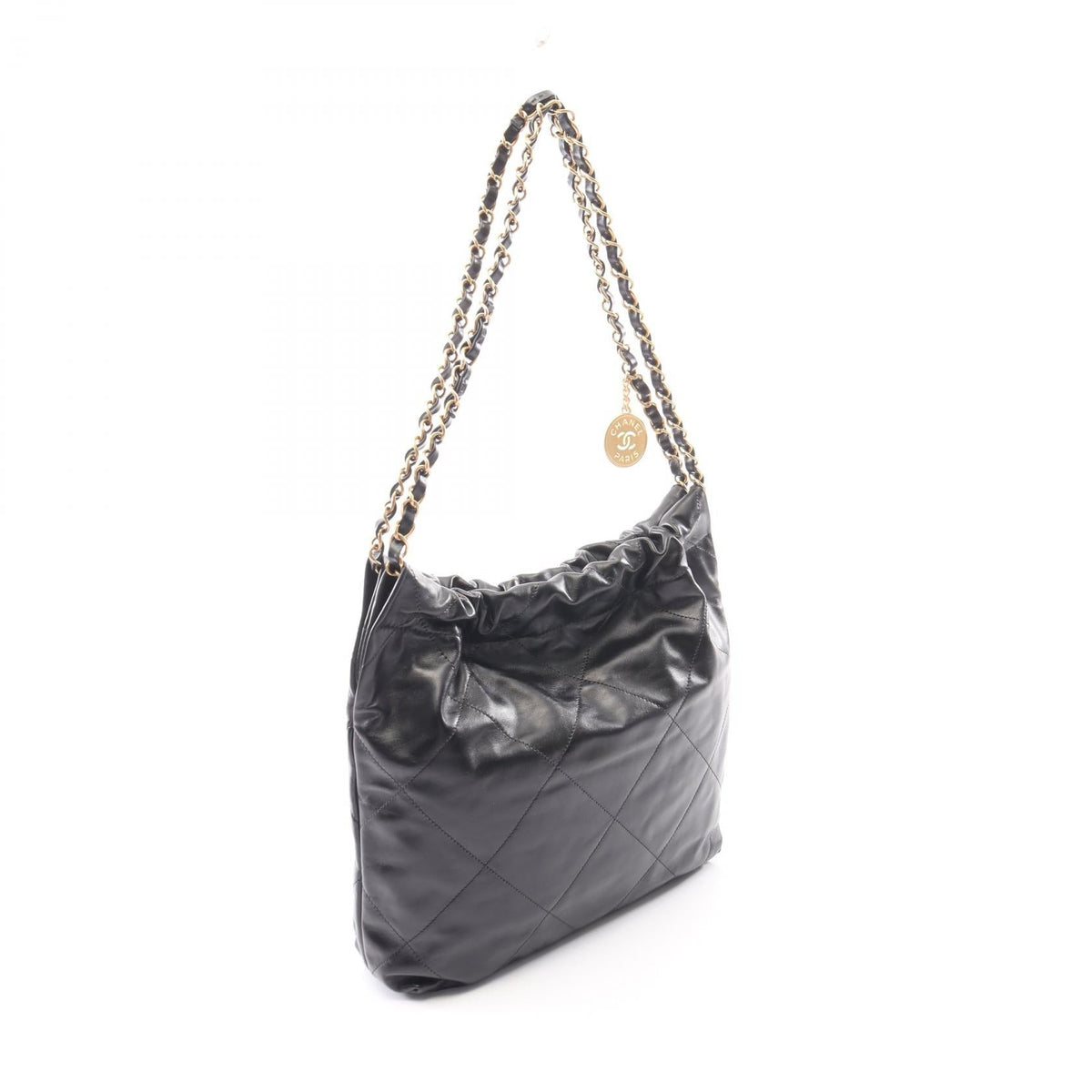 CHANEL Black Matelasse Chanel 22 Small leather AS3260 2120800033225
