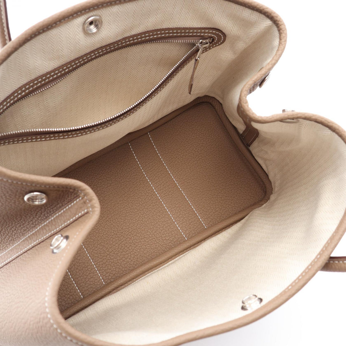 HERMES Garden party TPM Tote BagEtoupe Grey Etoupe Grey Beige Negonda leather leather Negonda leather 2104102535113