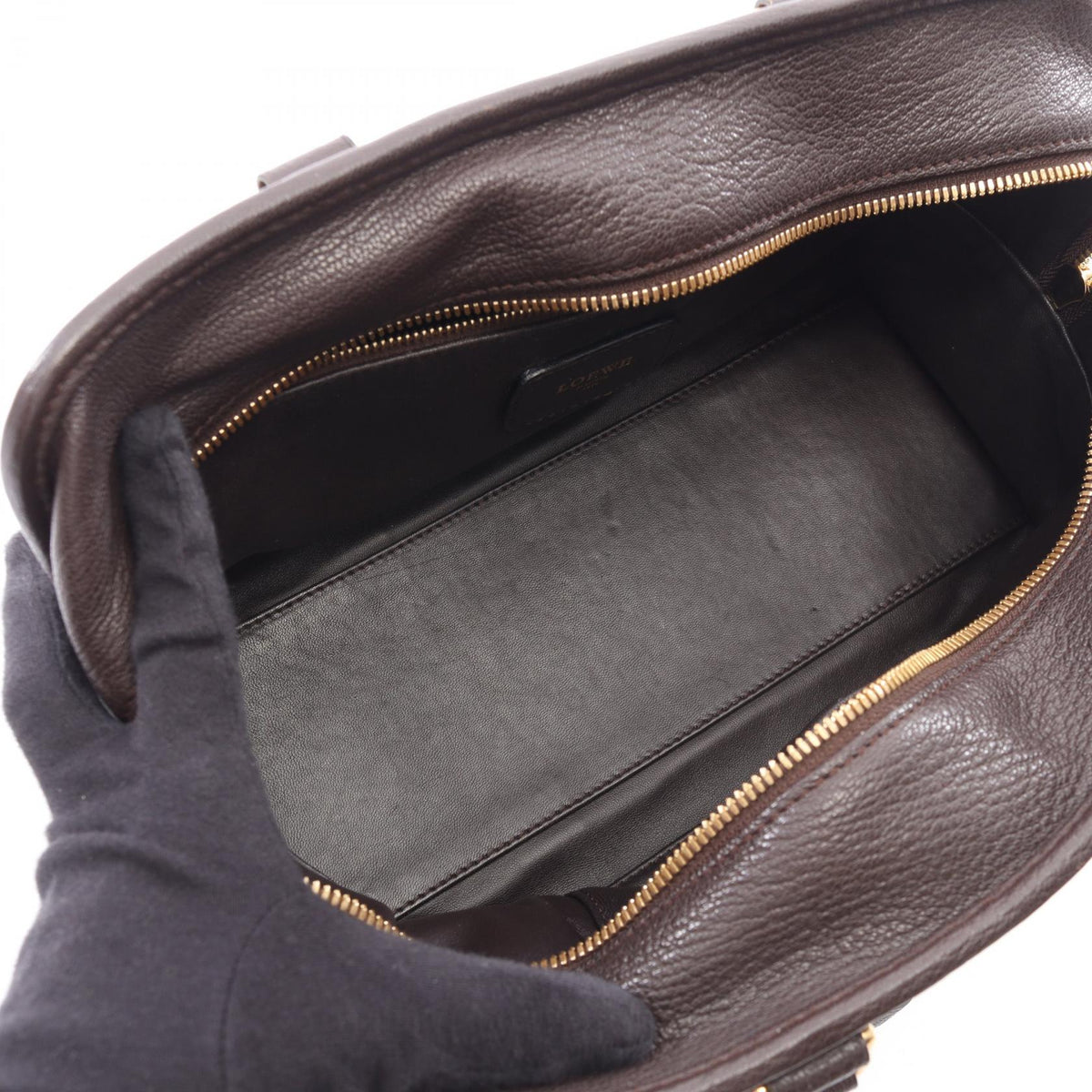 LOEWE Americana 28 Handbag Brown leather 2104102528689