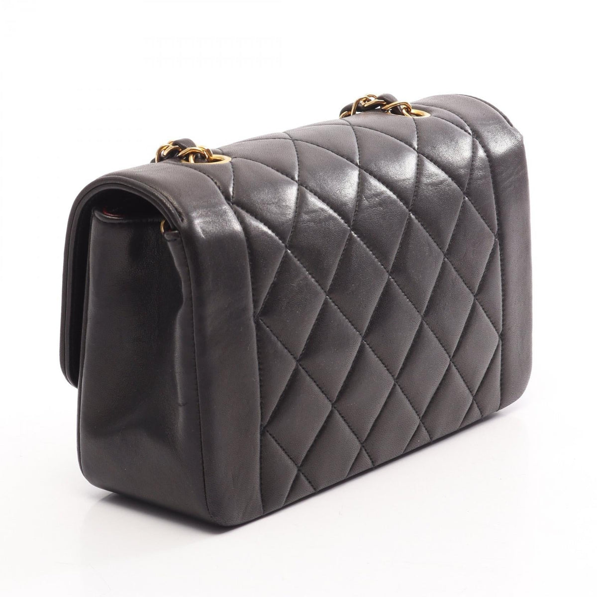 CHANEL Black Matelasse Diana Flap Lambskin (sheep leather) 2101220118075