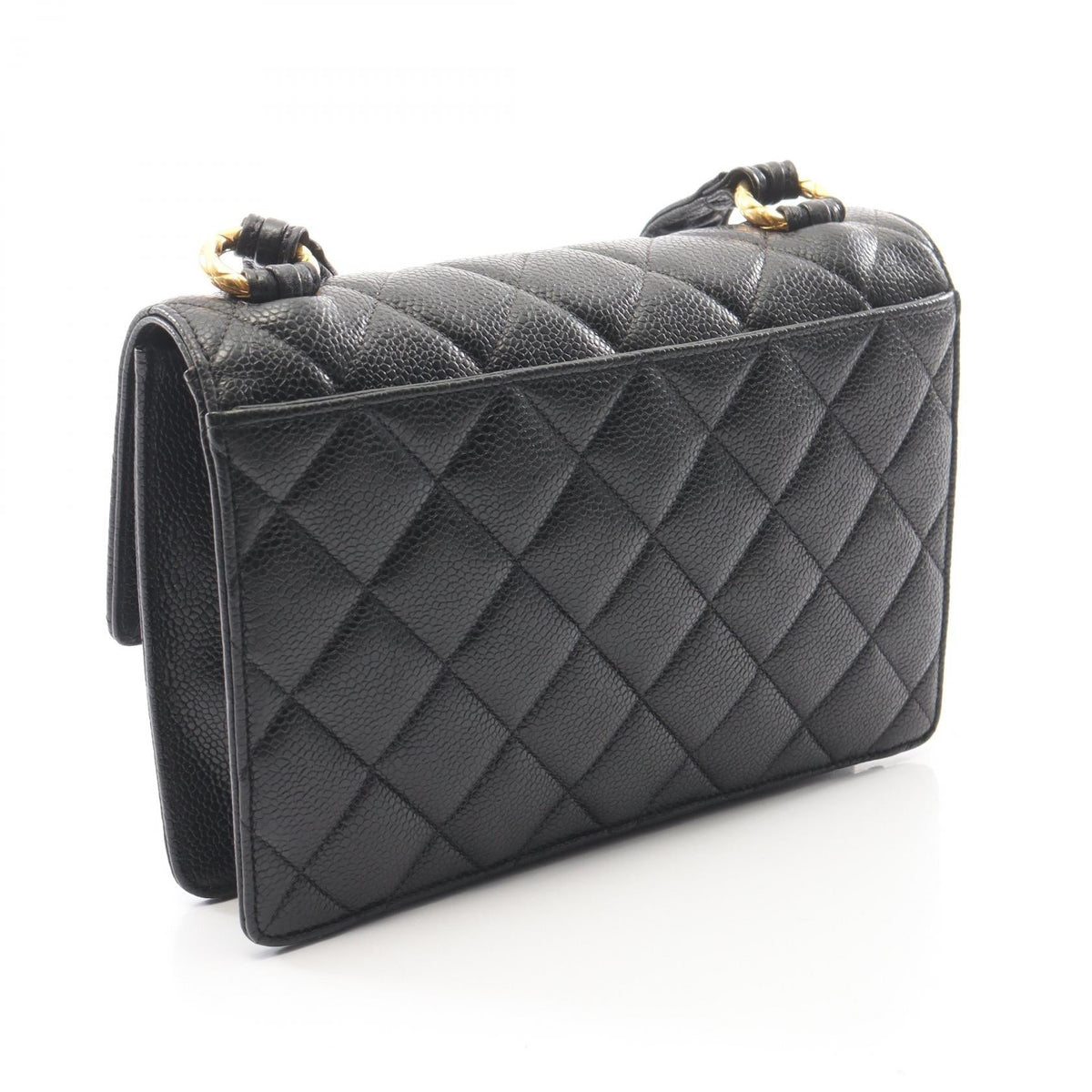 CHANEL Black Matelasse Grained Calfskin leather 2101220101930