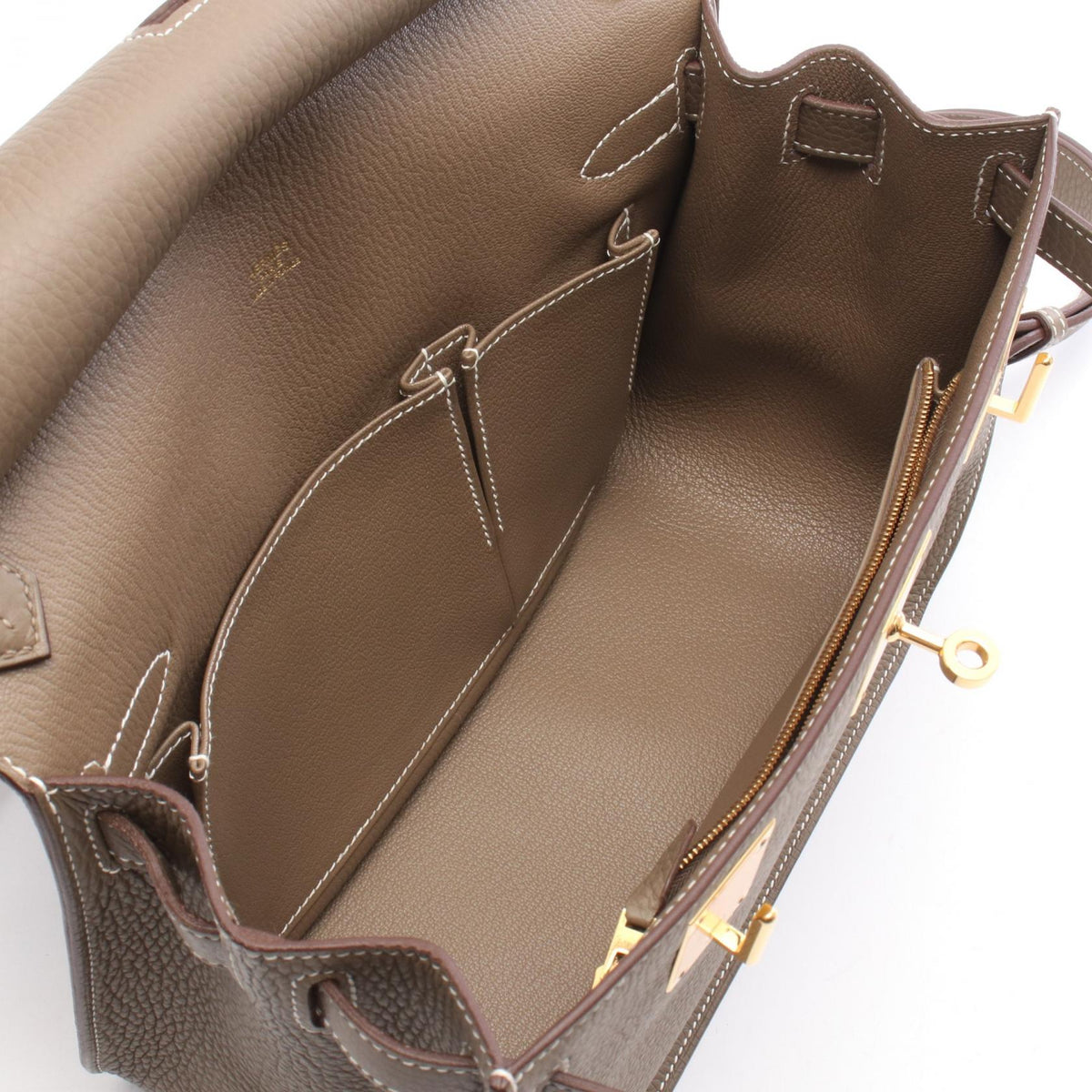 HERMES Jypsiere28 Shoulder BagEtoupe Grey Etoupe Grey Gray Taurillon Clemence leather Taurillon Clemence 2104102534062