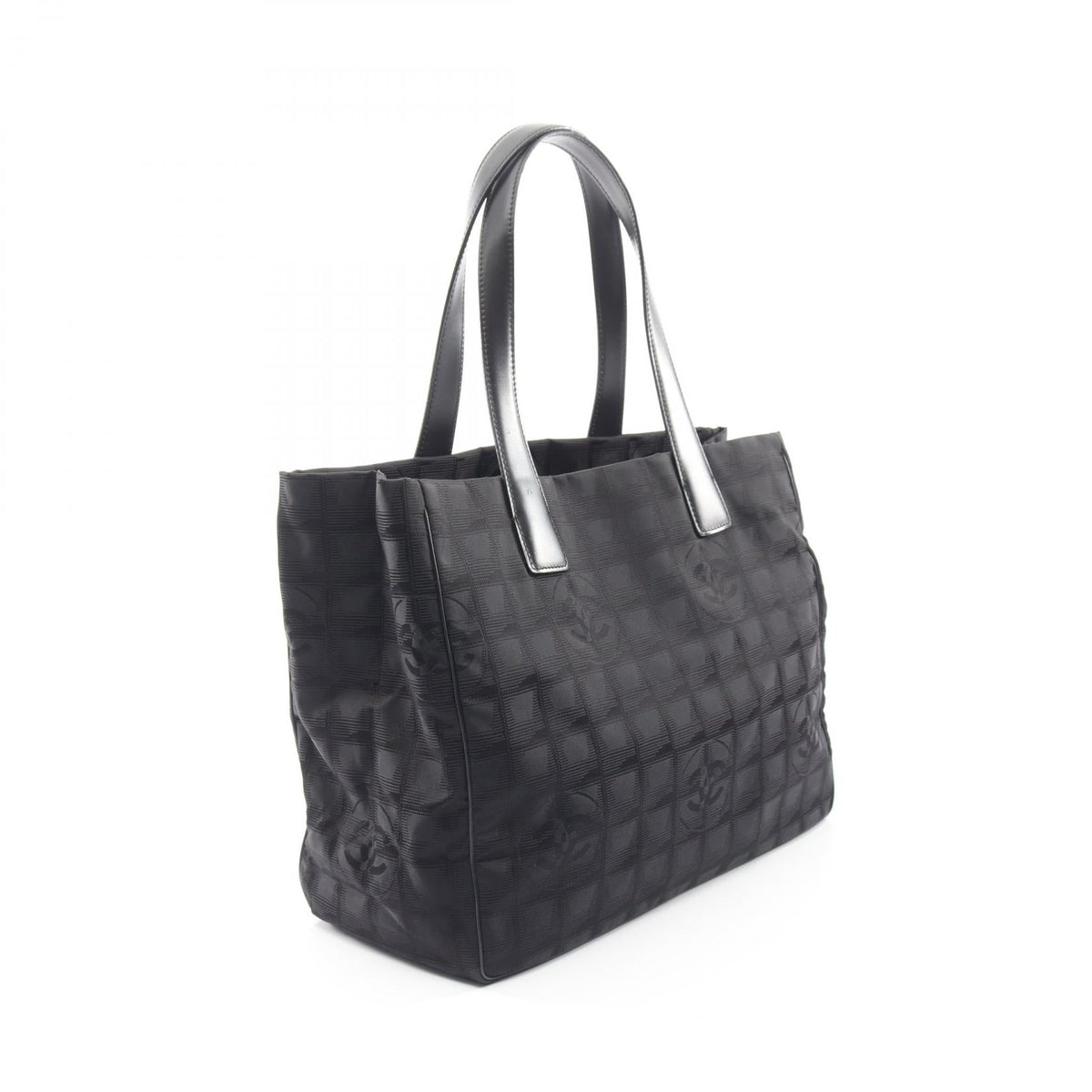 CHANEL Black New Travel Line MM leather Nylon canvas 2101220137229