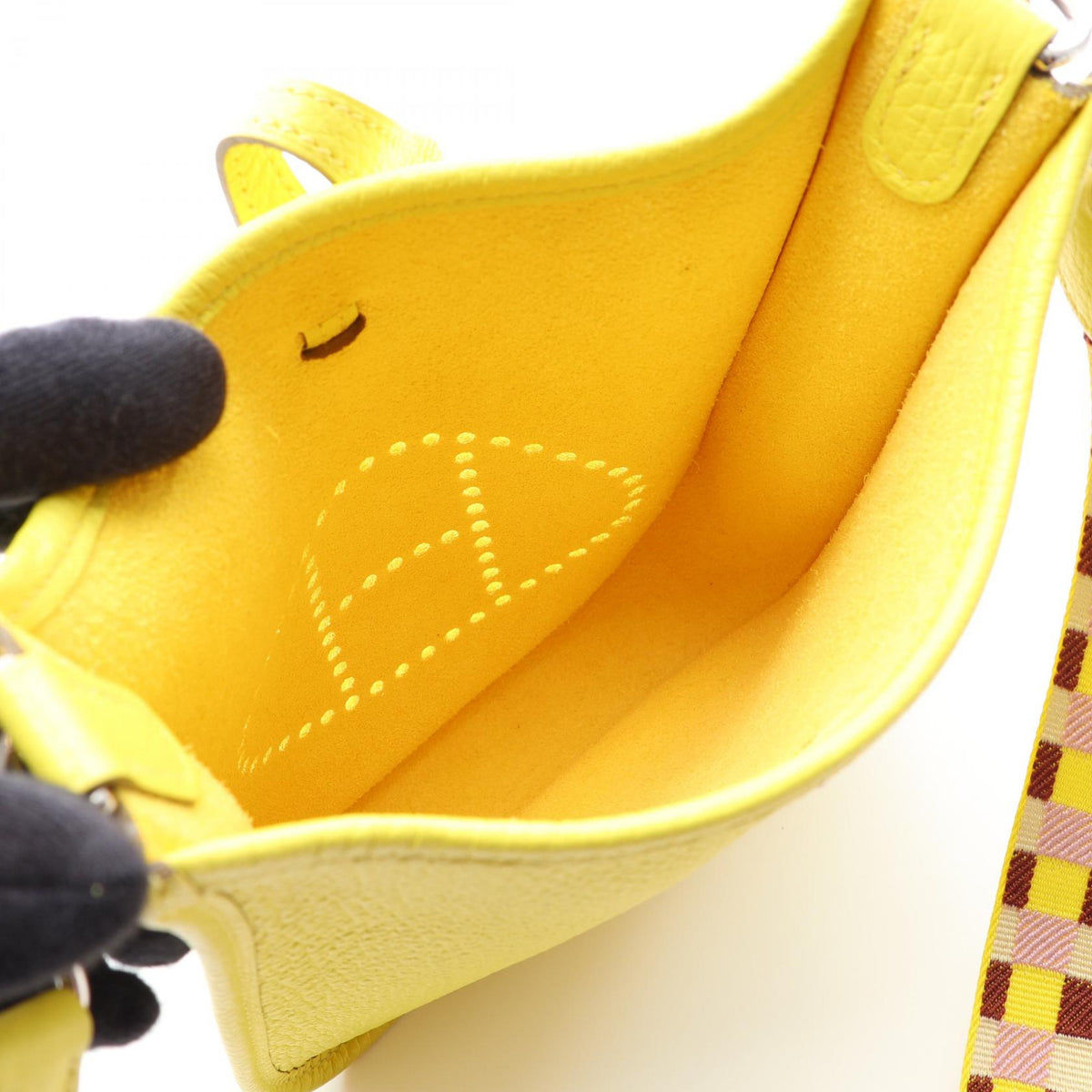 HERMES EvelyneTPM Amazon Lime Shoulder Bag Yellow Taurillon Clemence Other Taurillon Clemence 2106800642926