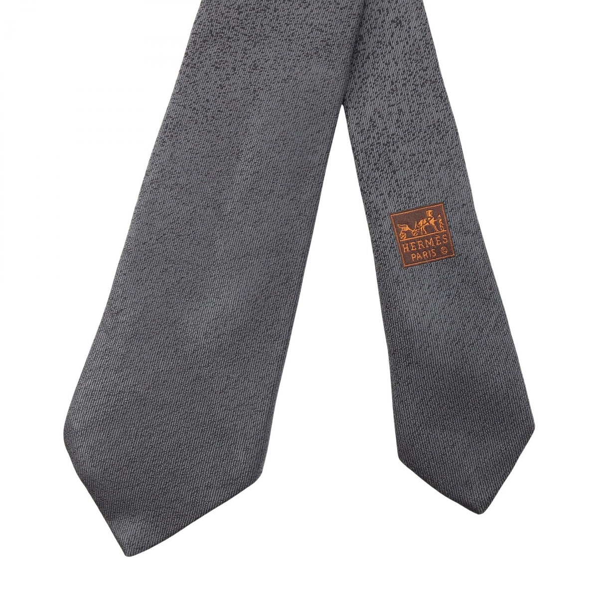 HERMES Gradation tie Black/Gray silk silk 2118700091278