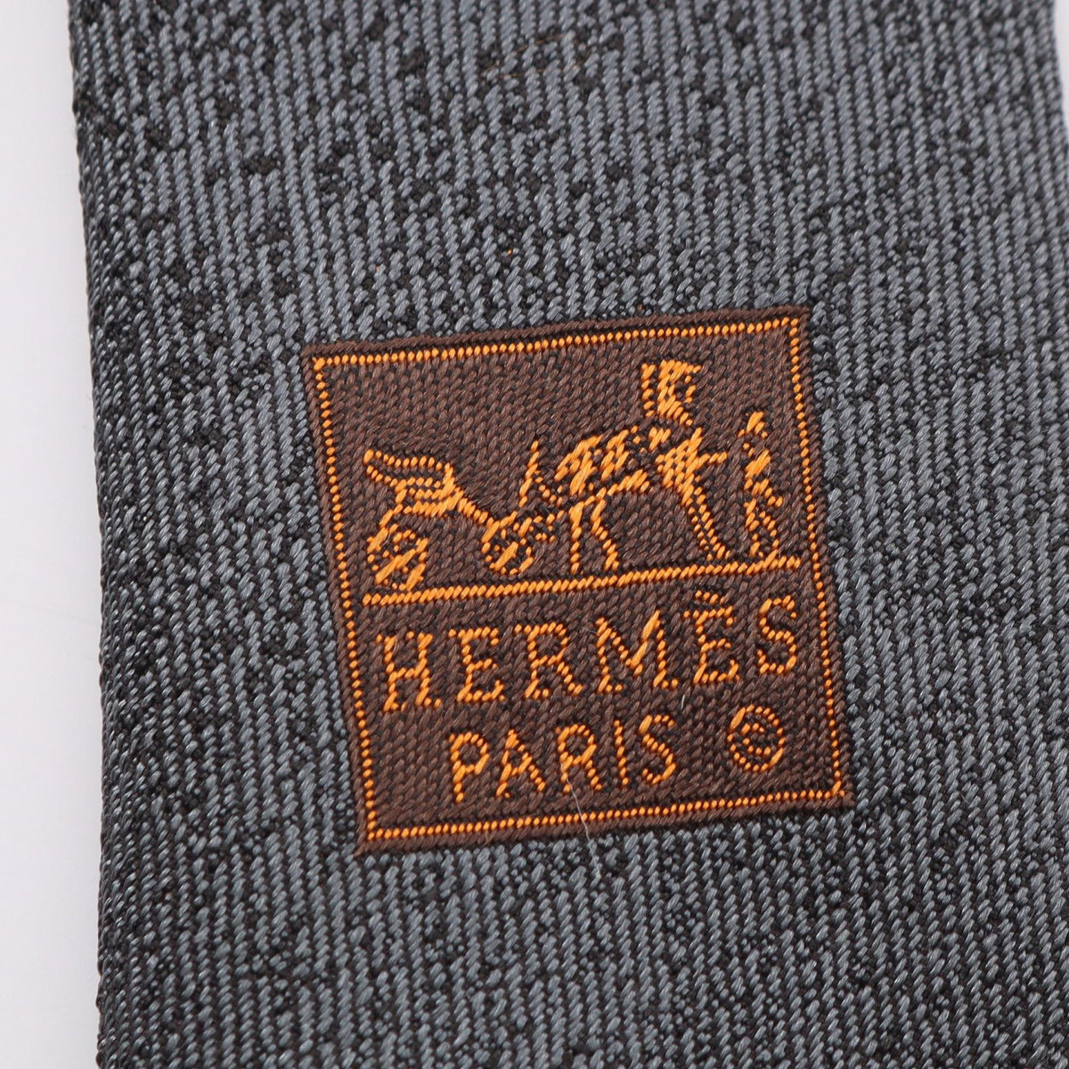 HERMES Gradation tie Black/Gray silk silk 2118700091278